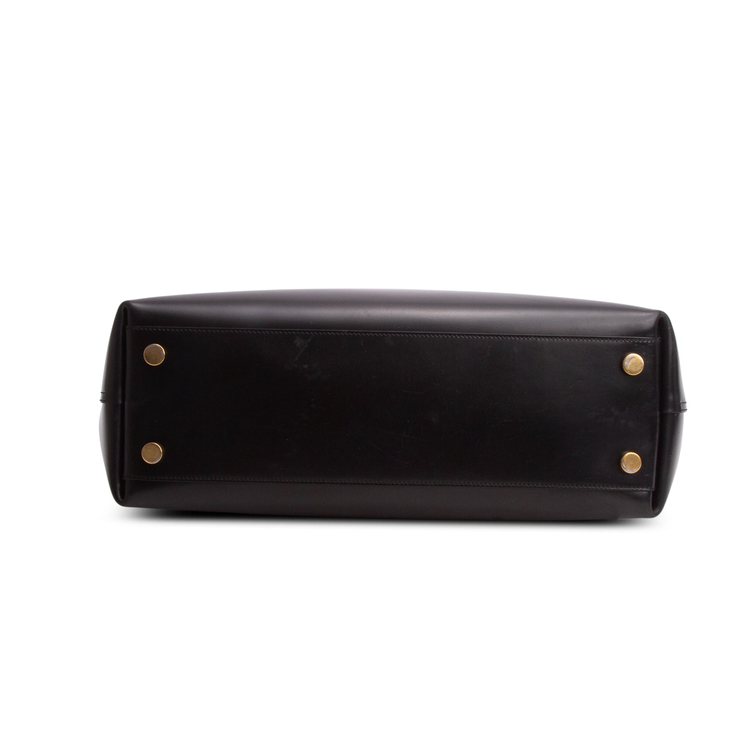 Saint Laurent 2021 Black Glazed Calfskin Double Chain Tote w/ Pouch
