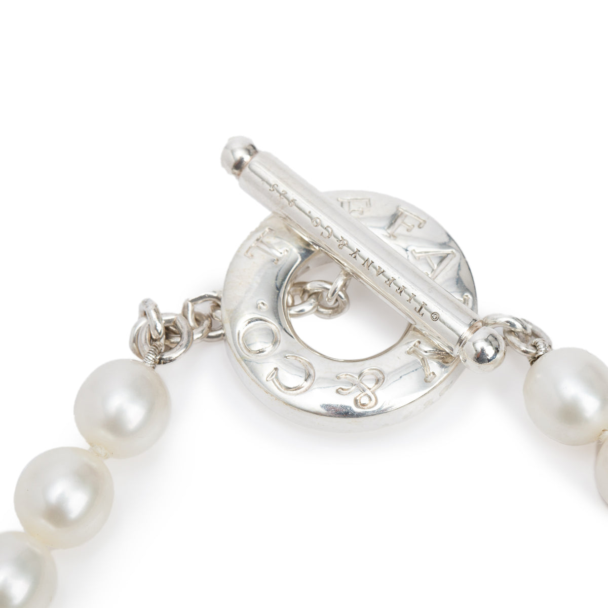 Tiffany & Co. Sterling Silver Pearl Toggle Bracelet