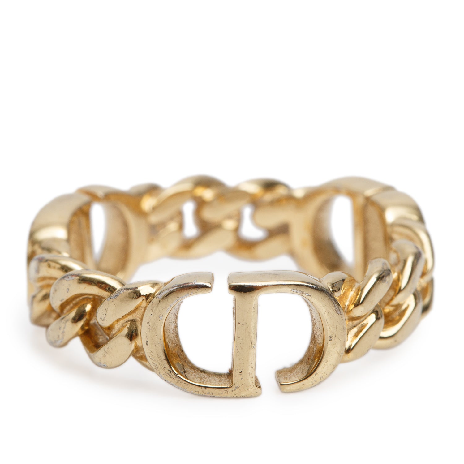 Christian Dior Gold Plated Danseuse Etoile Ring, Size 7