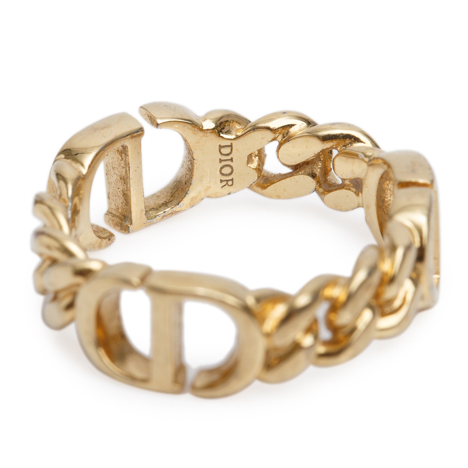 Christian Dior Gold Plated Danseuse Etoile Ring, Size 7