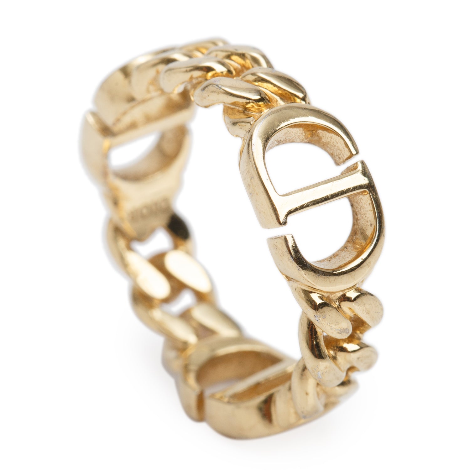 Christian Dior Gold Plated Danseuse Etoile Ring, Size 7
