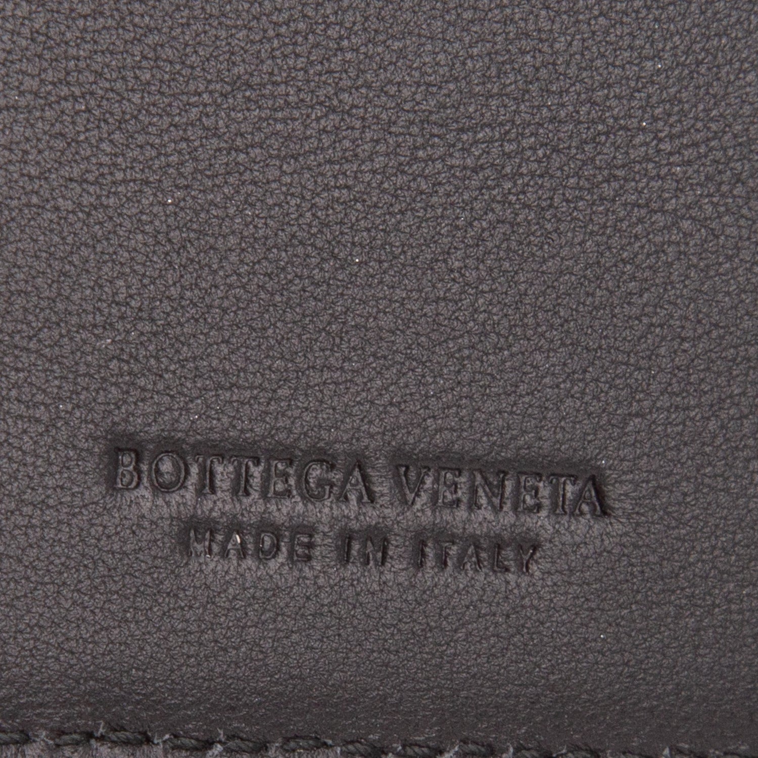Bottega Veneta Black Intrecciato Leather Canvas Bi-Fold Wallet