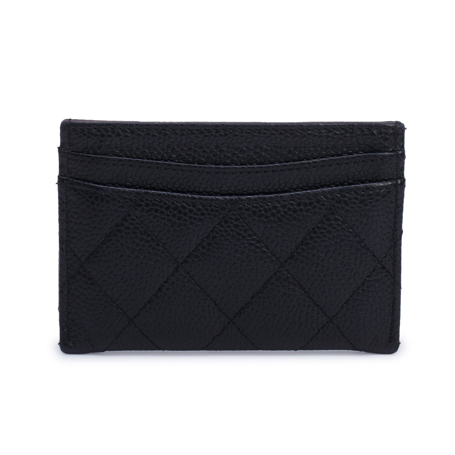 Chanel Black Caviar Leather Classic Card Holder w/ Box