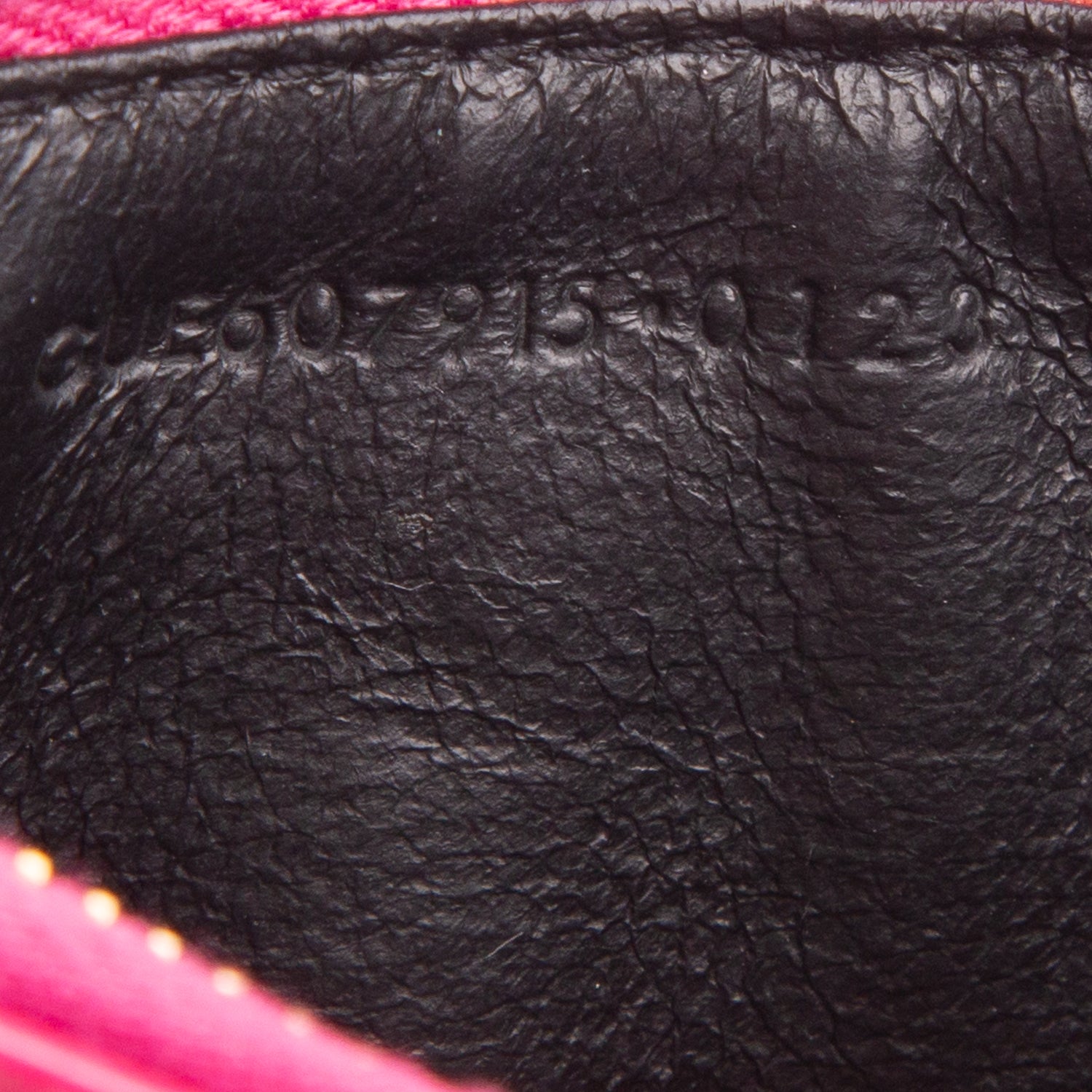 Saint Laurent 2023 Pink Grain De Poudre Leather Cassandre Matelasse Fragments Zipped Card Case