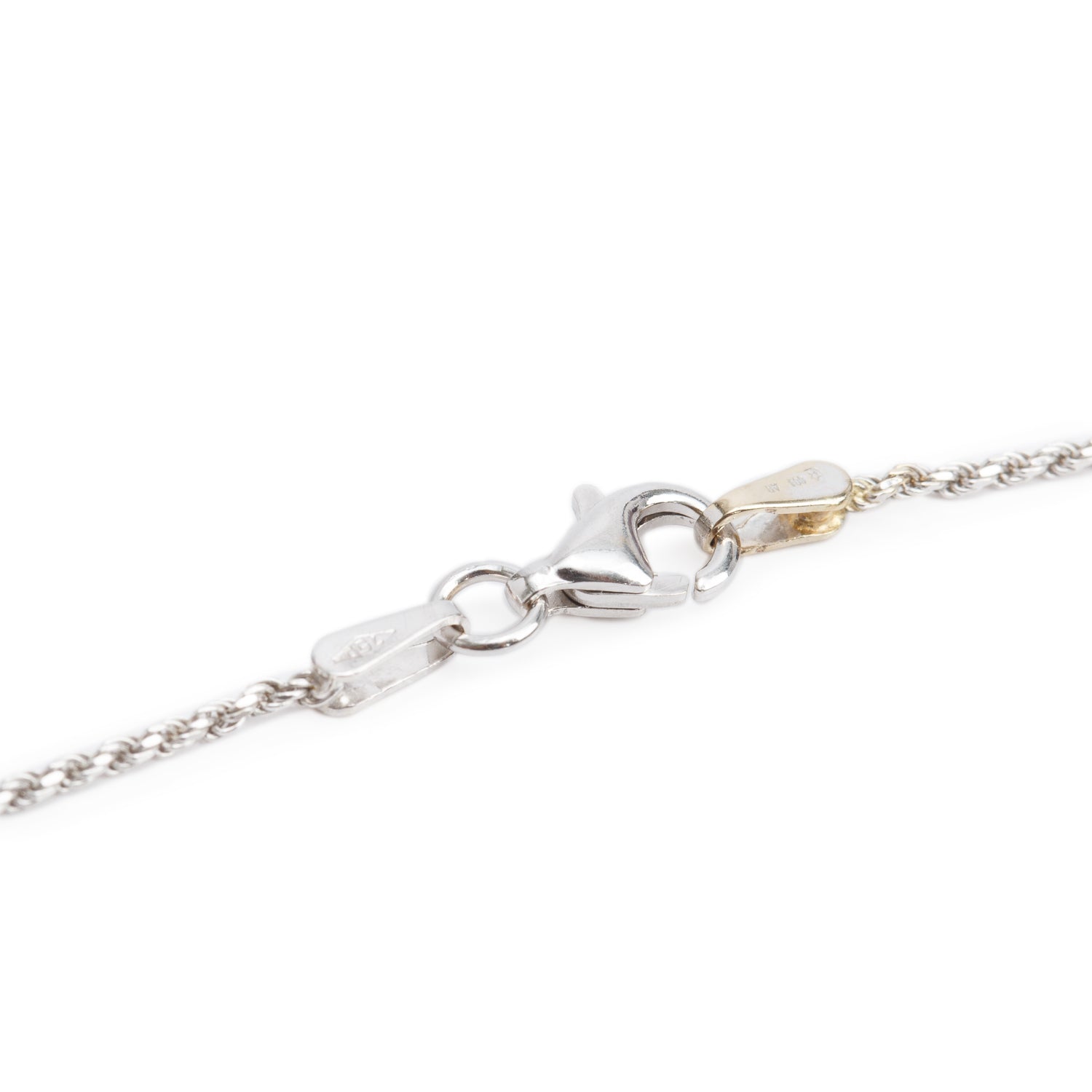 18k White Gold Blue Sapphire and Diamond Pendant Necklace