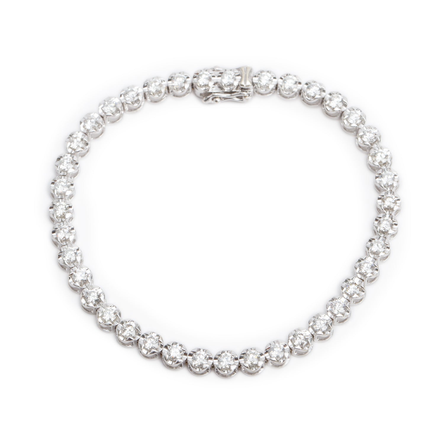 18k White Gold 2.34 tcw. Diamond Tennis Bracelet