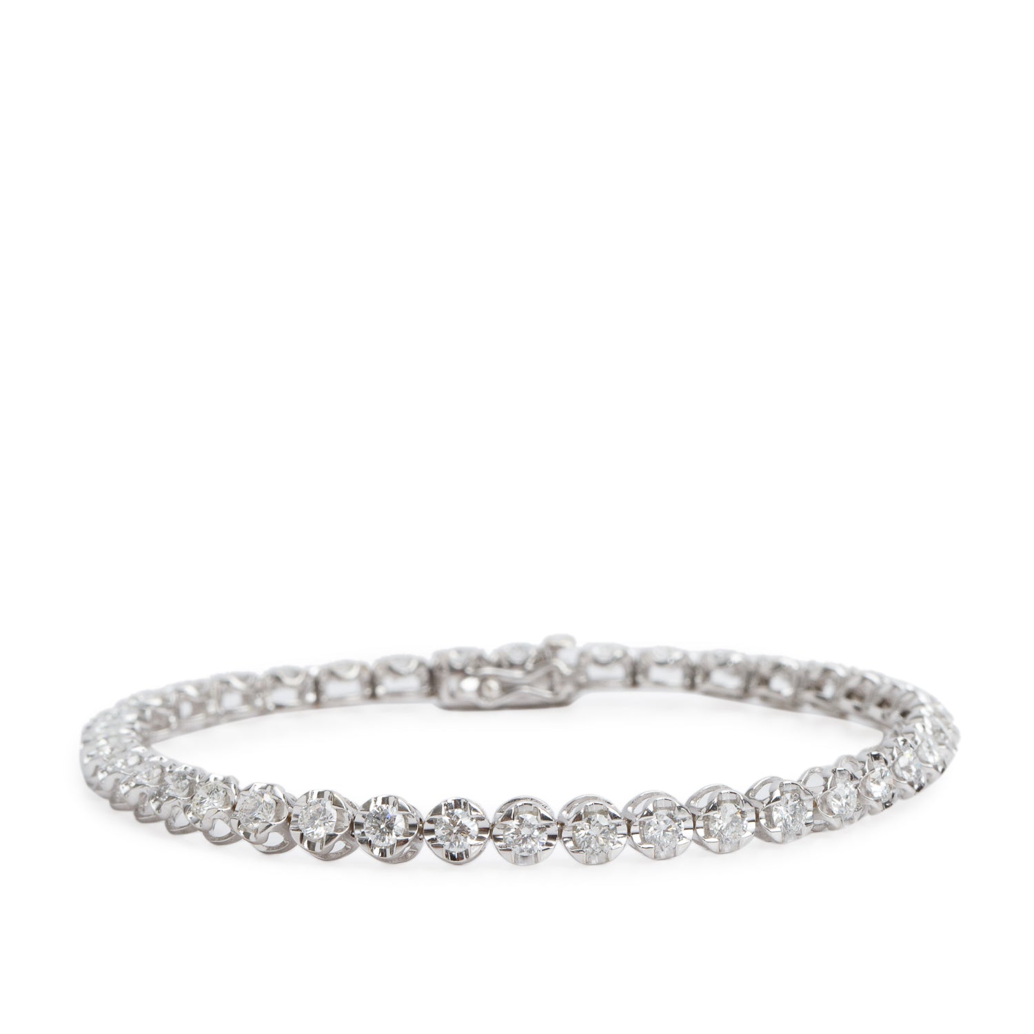 18k White Gold 2.34 tcw. Diamond Tennis Bracelet