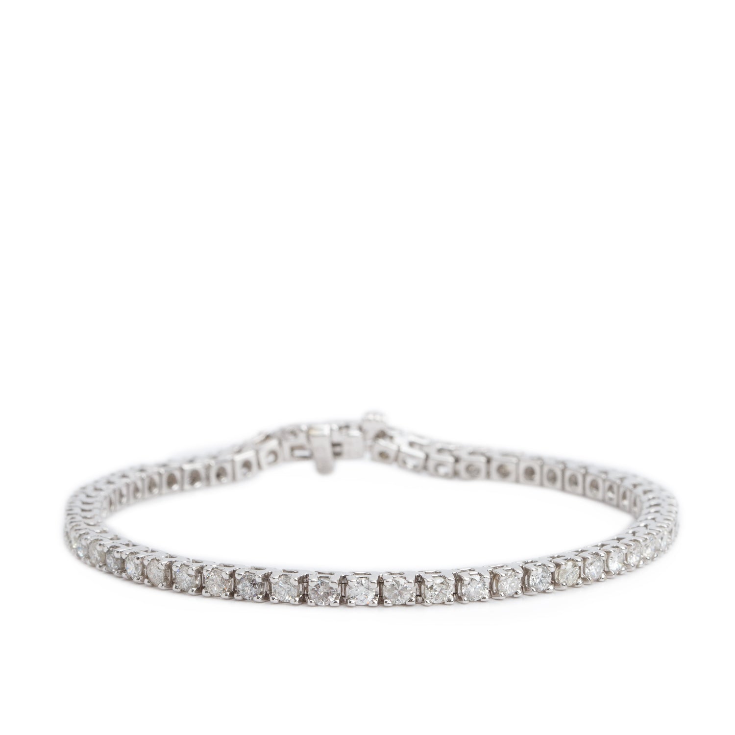 14k White Gold 3.30 tcw. Diamond Tennis Bracelet