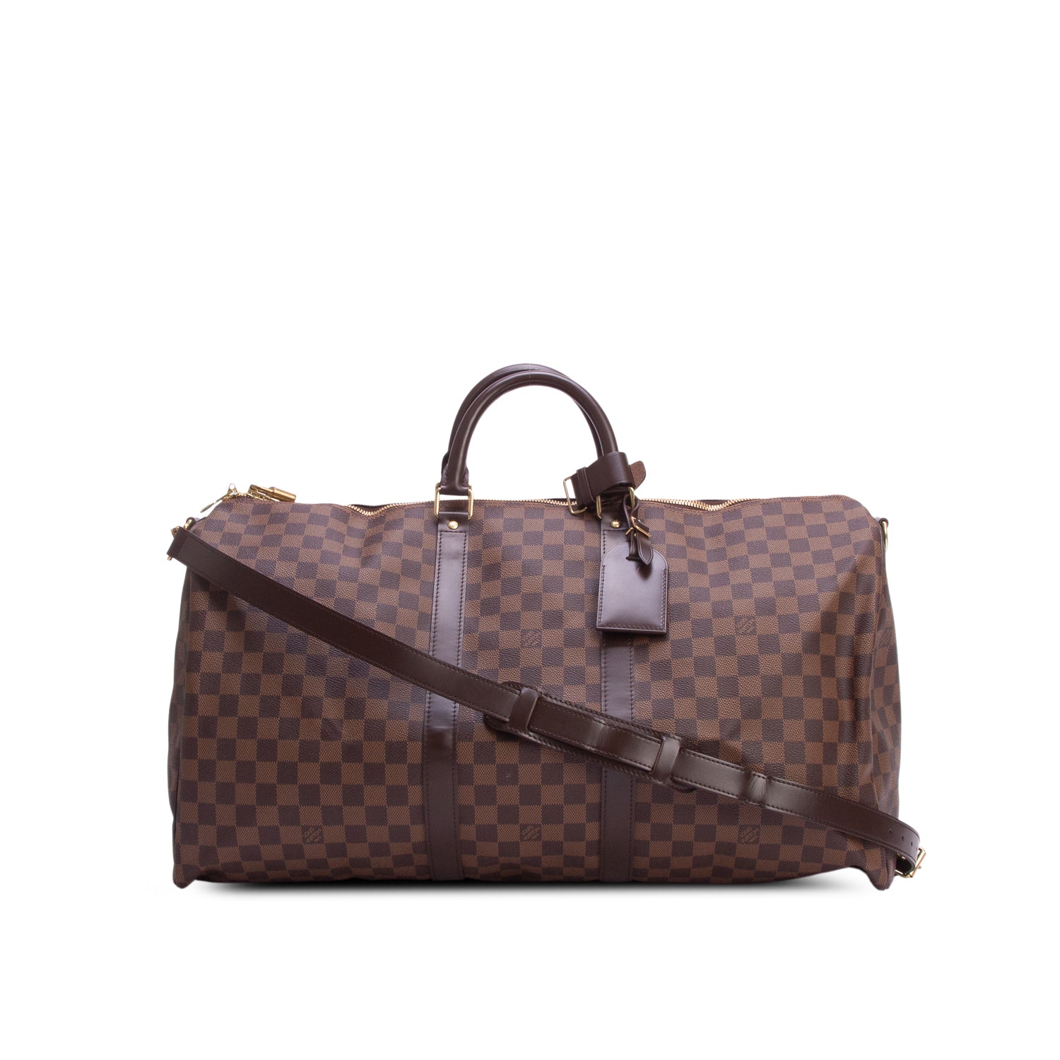 Louis Vuitton Damier Ebene Keepall Bandouliere 55 w/ Strap