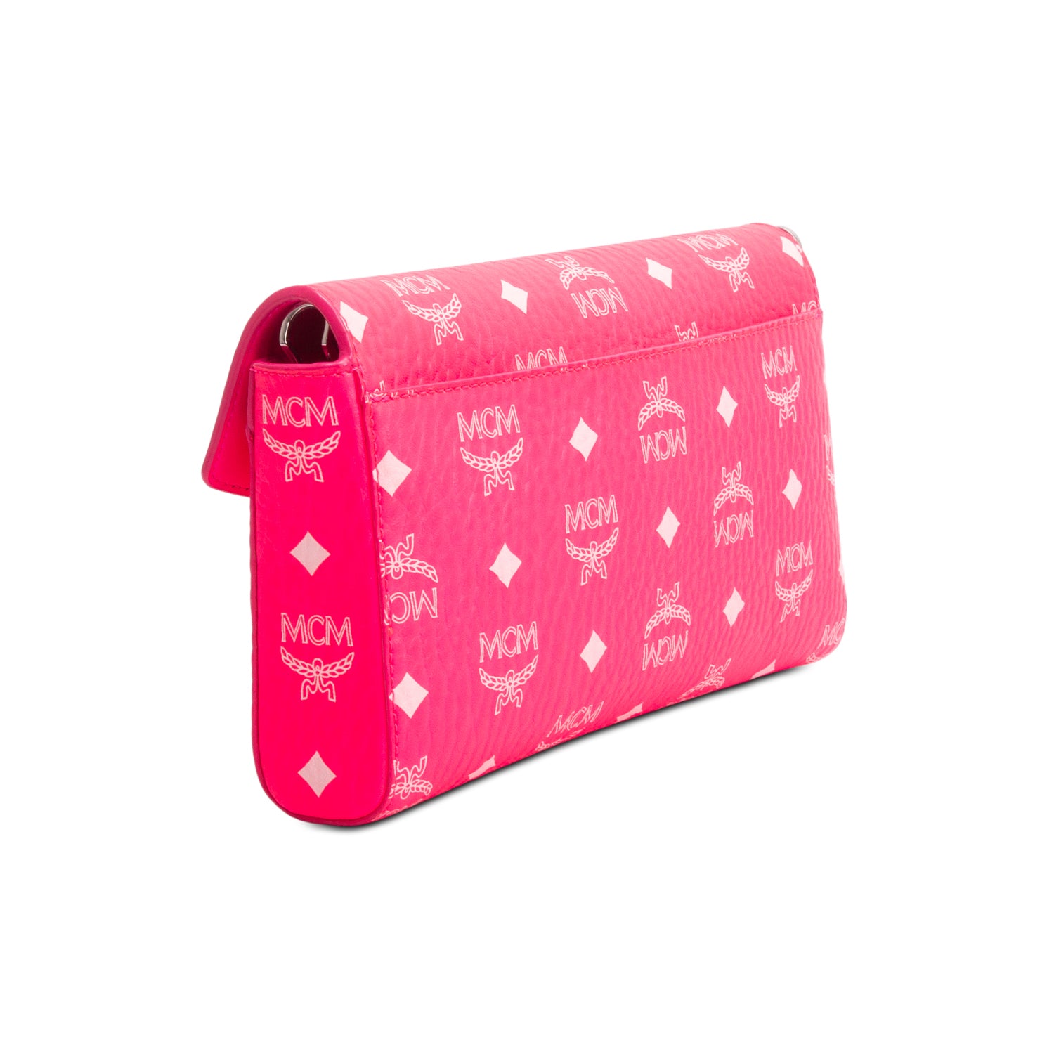 MCM Neon Pink Visetos Medium Millie Crossbody Bag