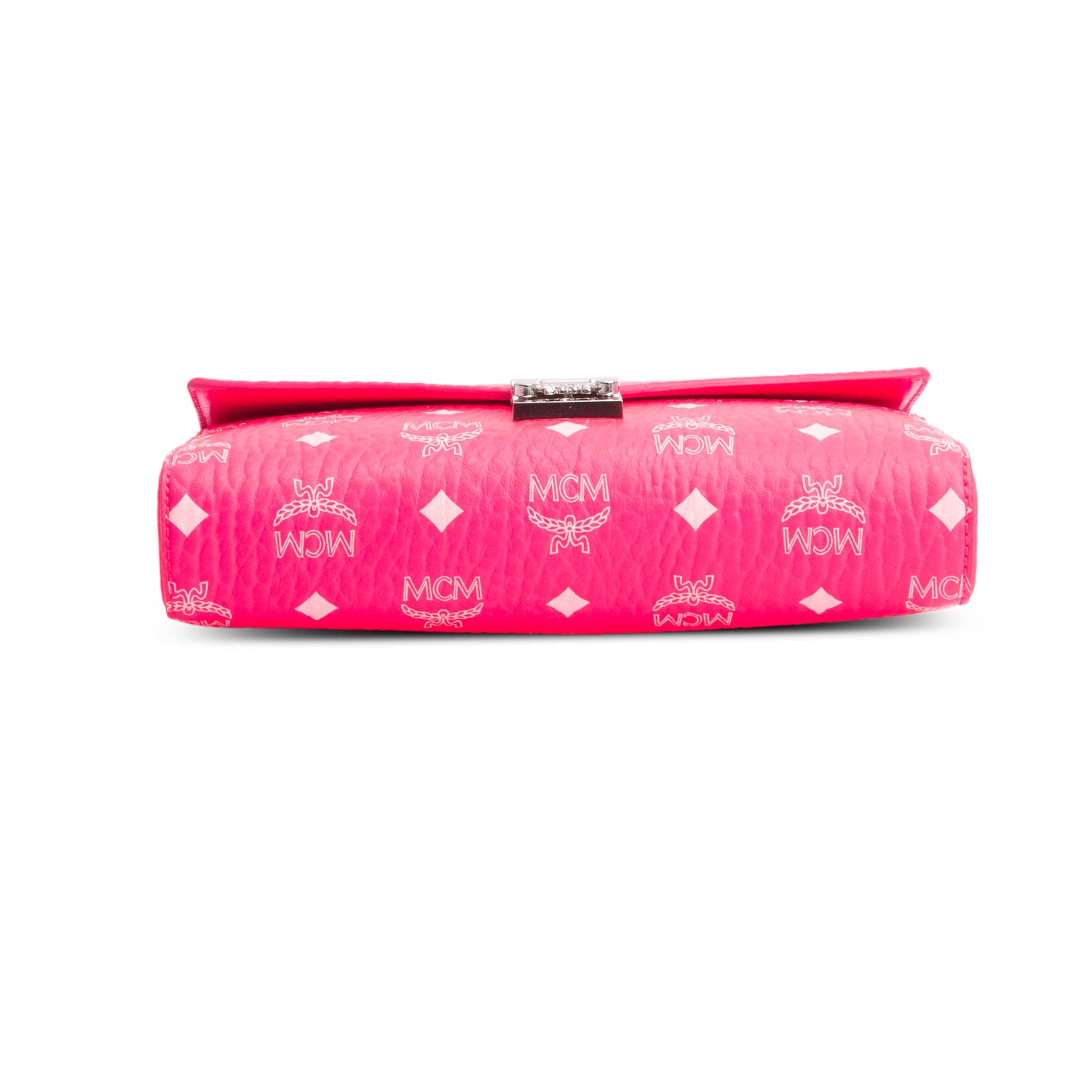 MCM Neon Pink Visetos Medium Millie Crossbody Bag