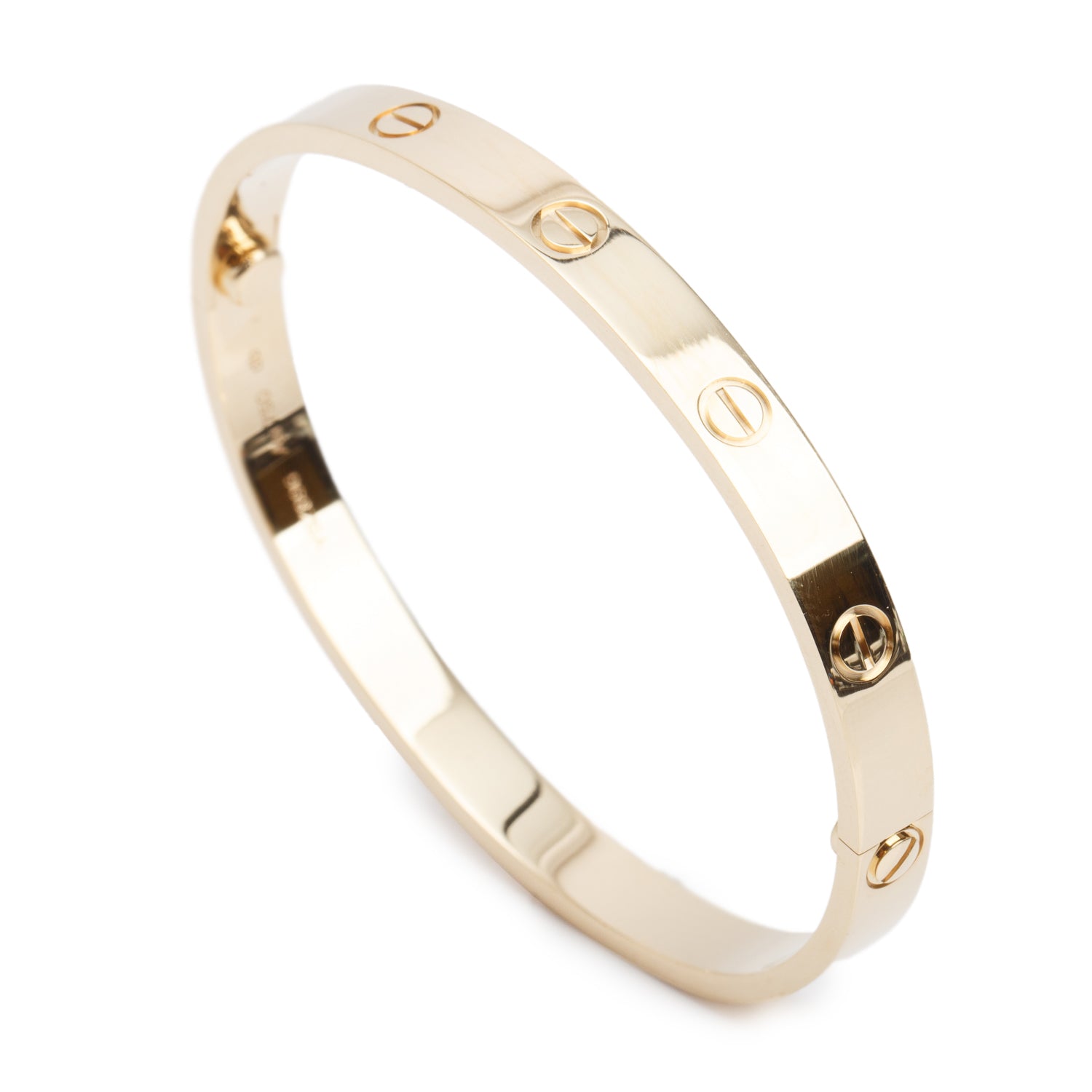 Cartier 2024 18k Yellow Gold Love Bracelet, Classic Model, Size 18 w/ Box, Receipt & Certificate