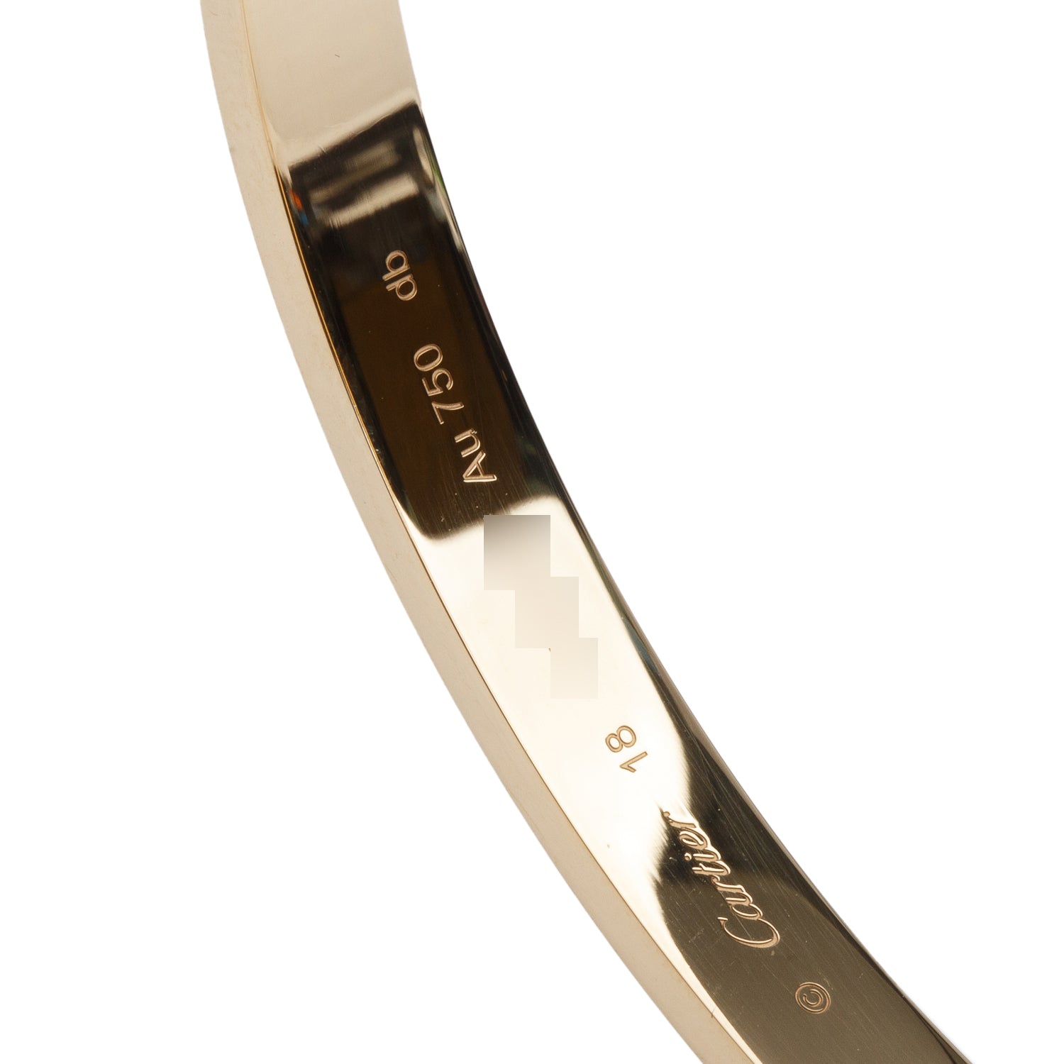 Cartier 2024 18k Yellow Gold Love Bracelet, Classic Model, Size 18 w/ Box, Receipt & Certificate