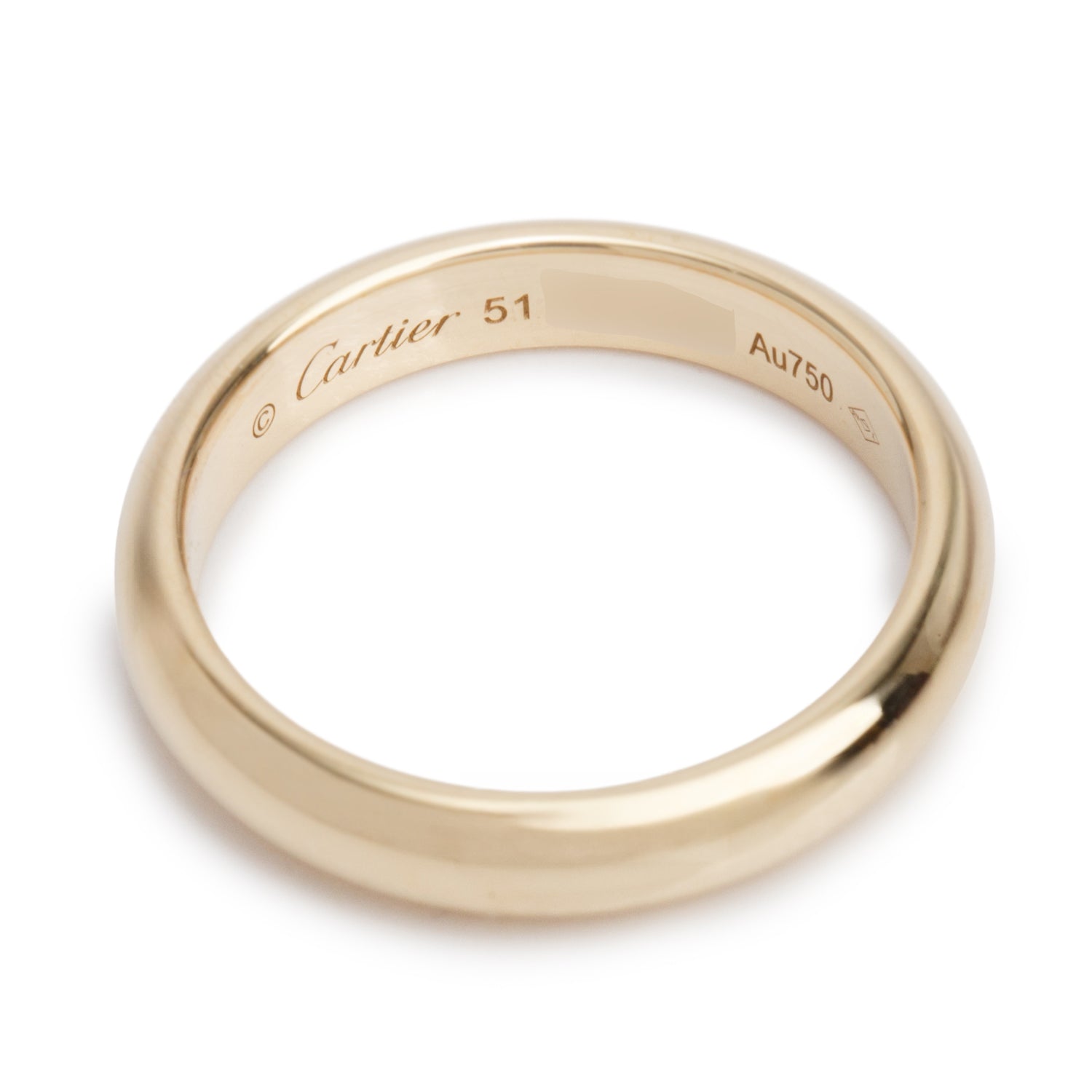 Cartier 2024 18k Yellow Gold 3.5 MM 1895 Wedding Band Ring, Size 51 5.75 w/ Box & Certificate