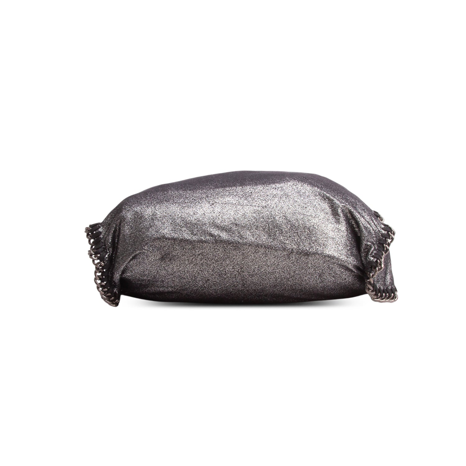 Stella McCartney Silver Vegan Shaggy Deer Fabric Falabella Fold-Over Tote w/ Pouch