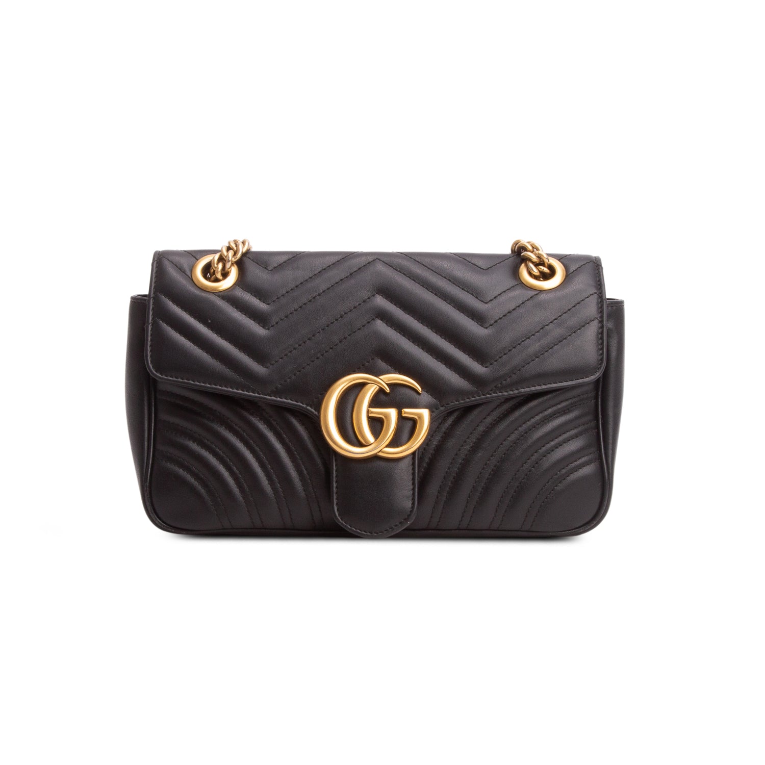 Gucci Black GG Marmont Matelasse Medium Shoulder Bag