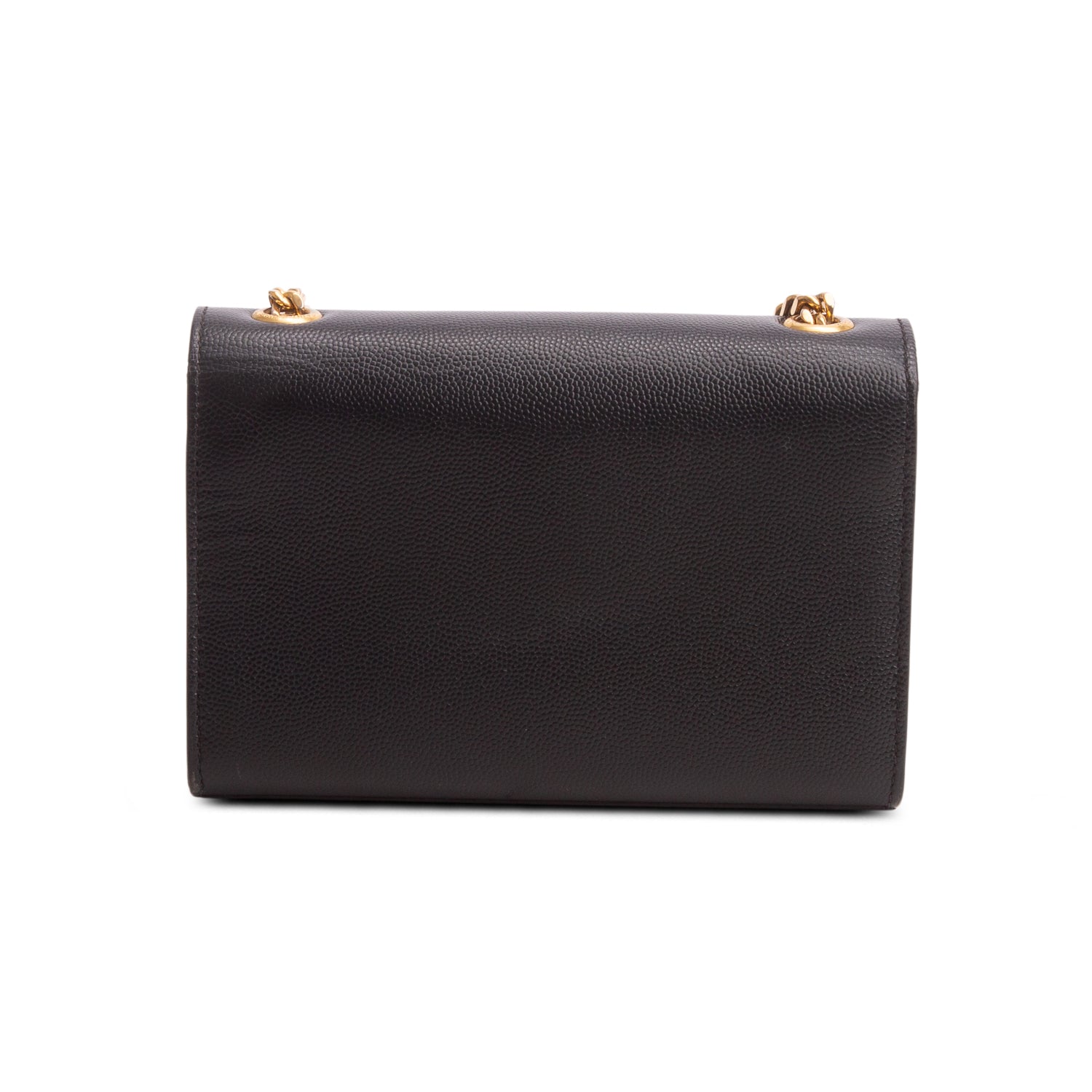 Saint Laurent Black Grain De Poudre Small Kate Chain Bag