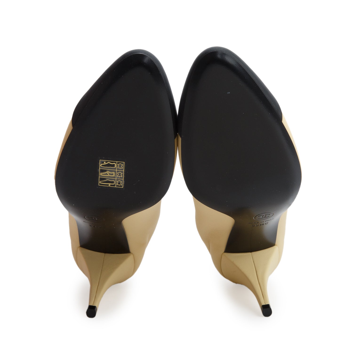 Chanel 2026 Yellow Lambskin Cap Toe Pumps, Women's Size 39.5 w/ Box