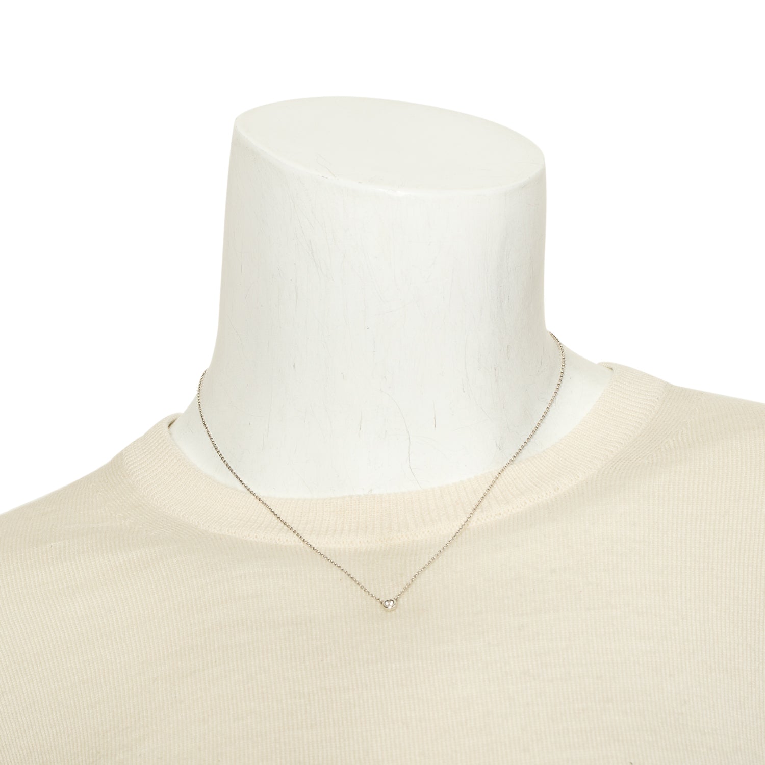 Tiffany & Co. Elsa Peretti Sterling Silver 0.07 ct. Diamonds by the Yard Pendant Necklace