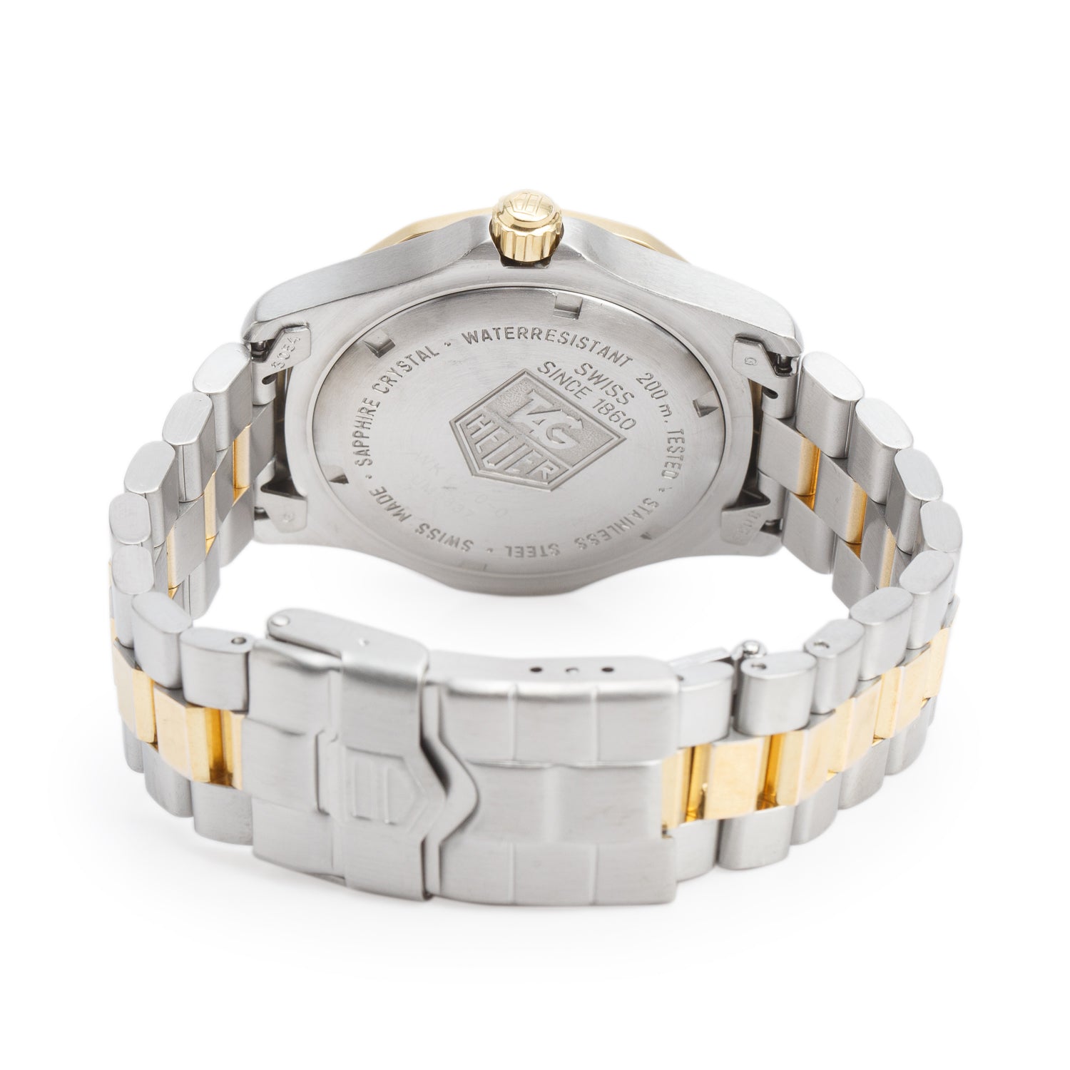 Tag Heuer Stainless Steel & Gold Plated 2000 Series Professional 38MM Watch Silver Dial WK1120-0