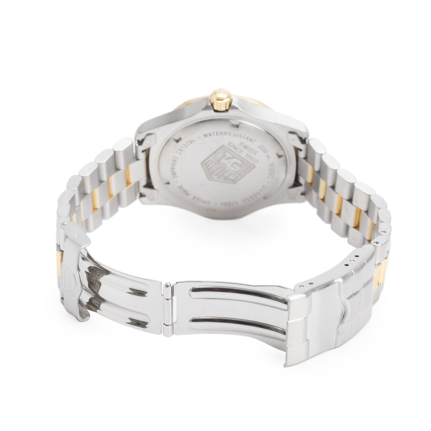 Tag Heuer Stainless Steel & Gold Plated 2000 Series Professional 38MM Watch Silver Dial WK1120-0