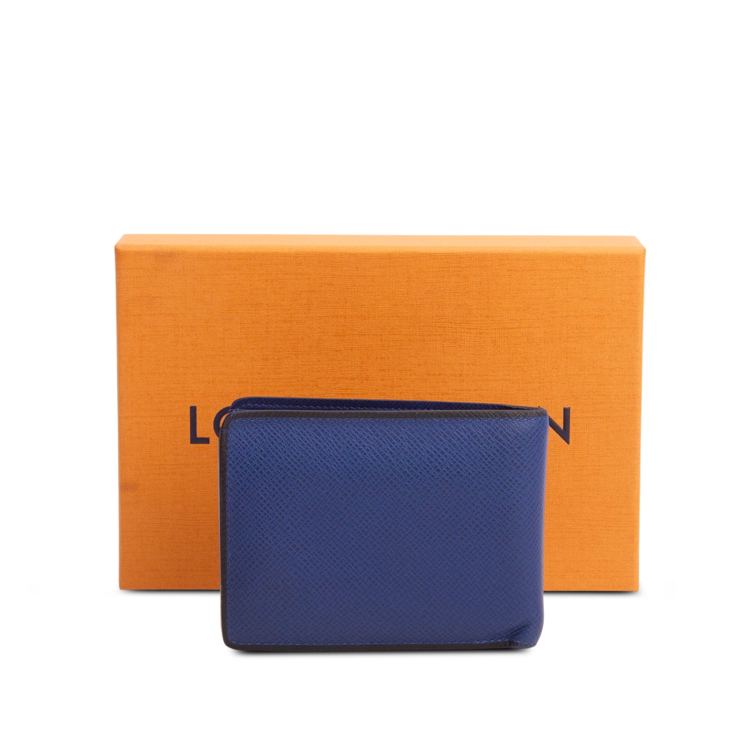 Louis Vuitton Blue Taiga Multiple Wallet w/ Box