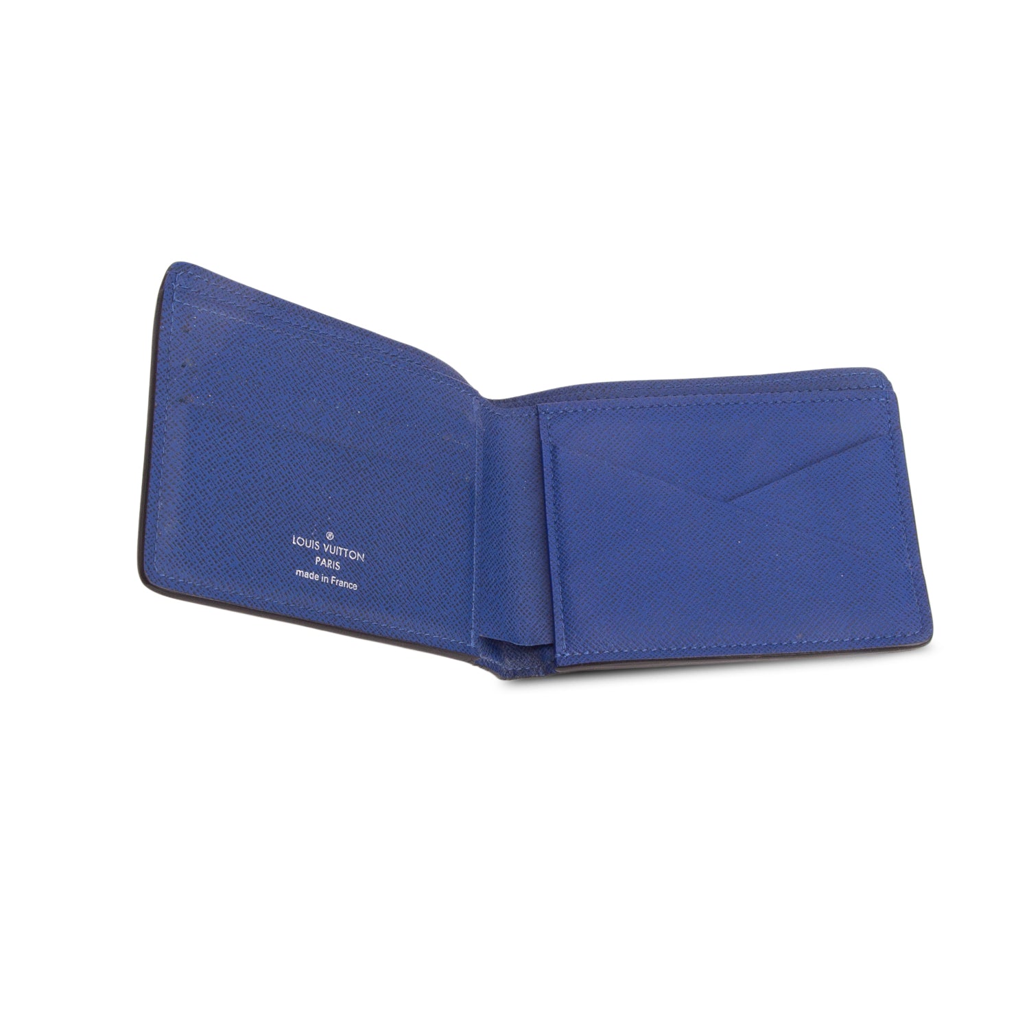 Louis Vuitton Blue Taiga Multiple Wallet w/ Box