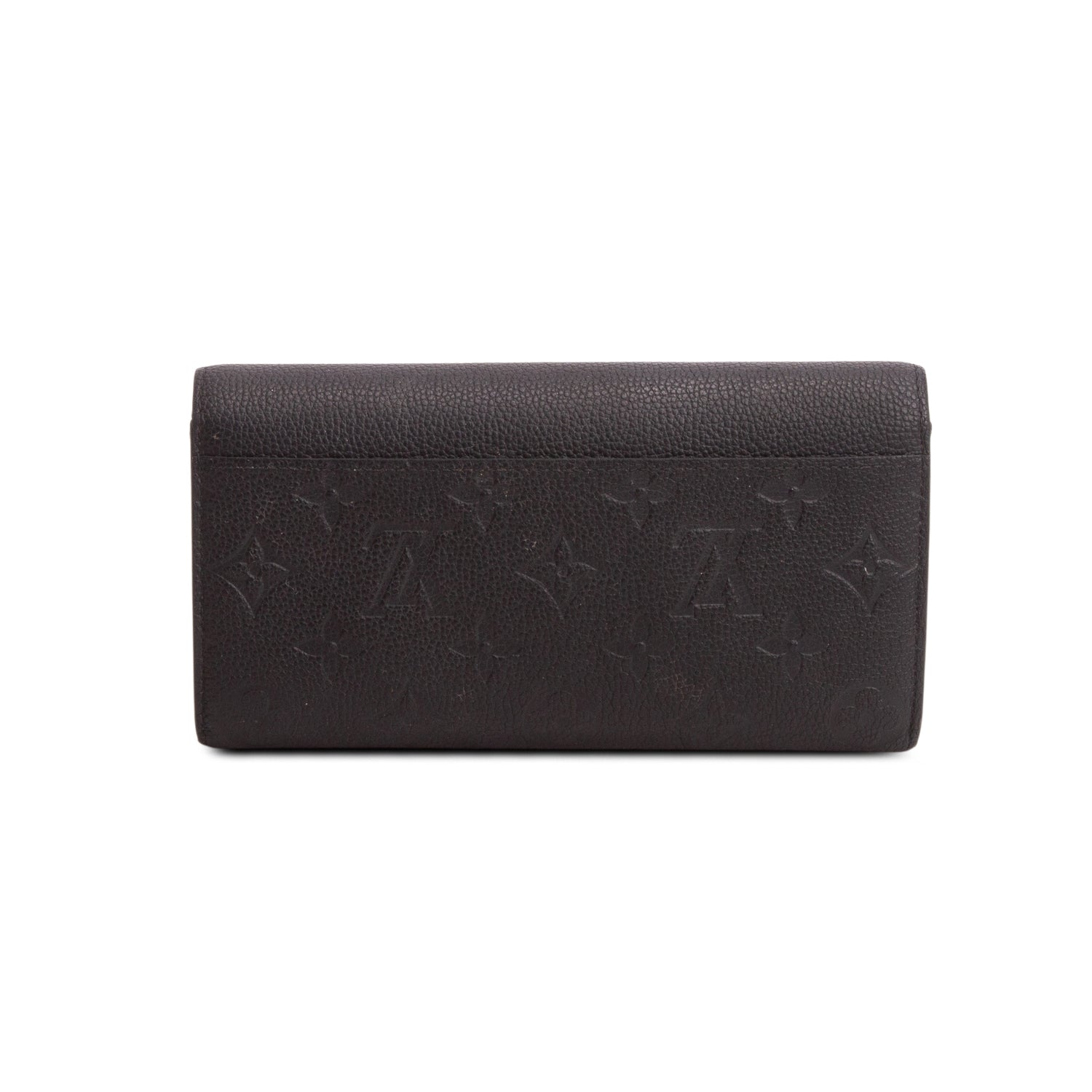 Louis Vuitton Black Monogram Empreinte Leather Sarah Wallet w/ Box