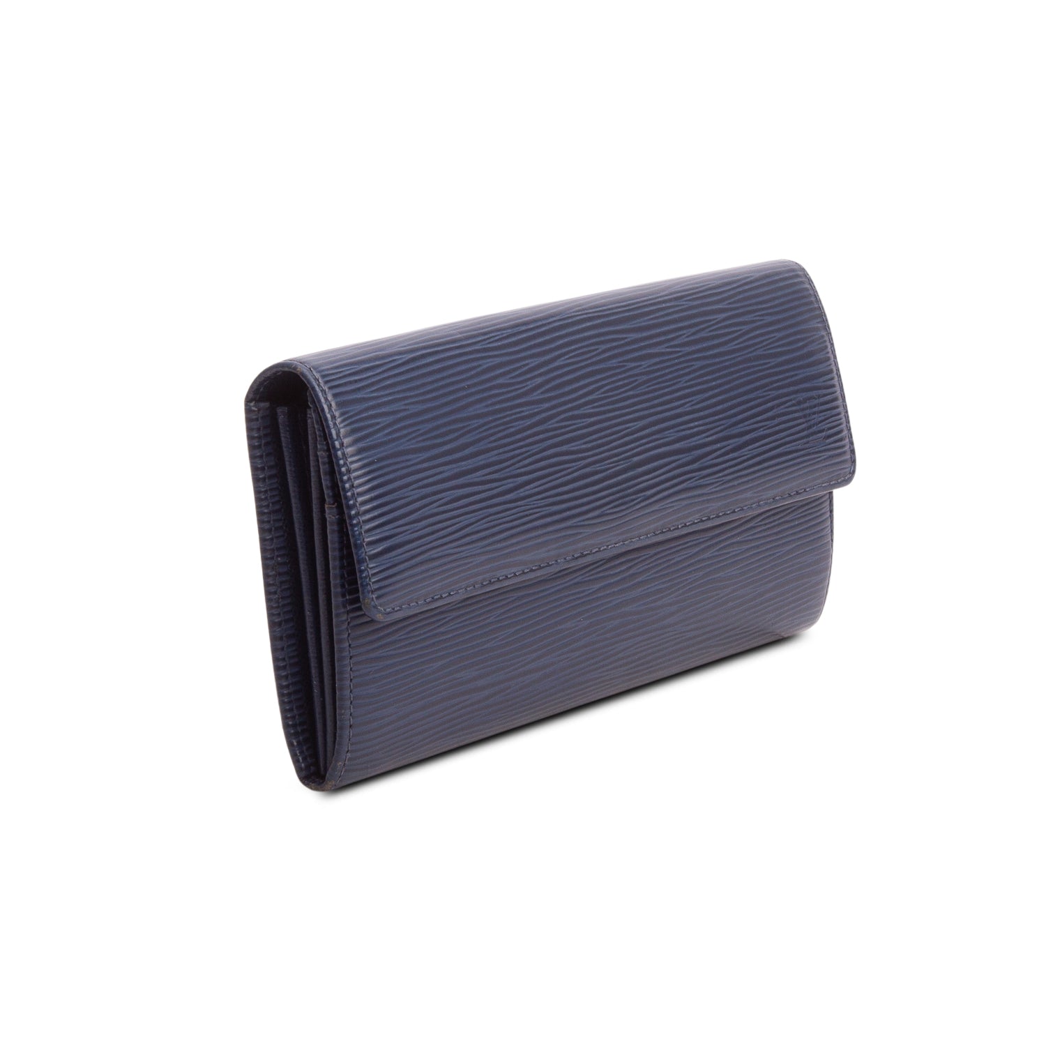 Louis Vuitton Navy Epi Leather Sarah Wallet w/ Box