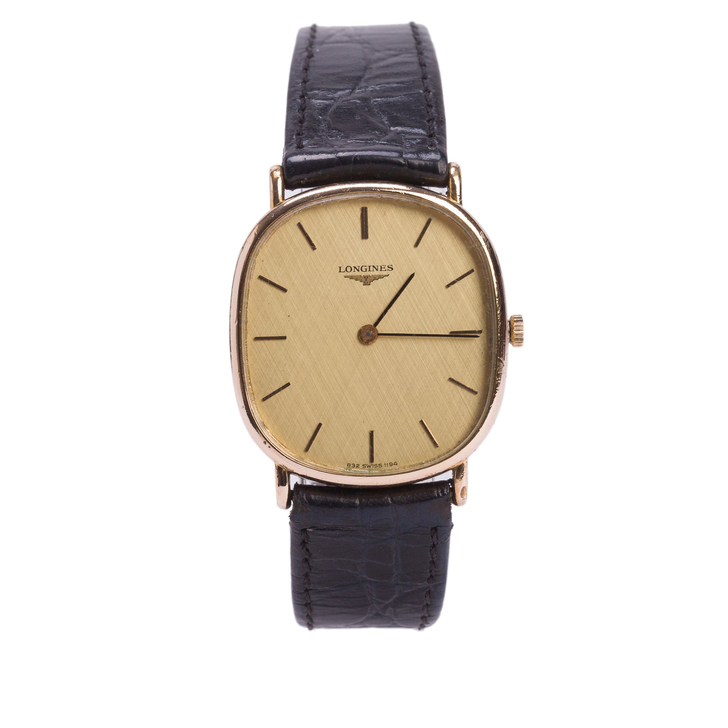 Longines Vintage Gold-Plated Stainless Steel 31 MM Manual Watch Gold Dial