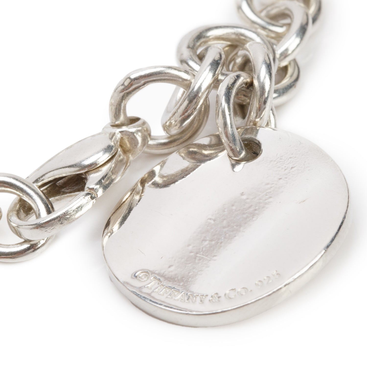 Tiffany & Co. Sterling Silver Small Notes Round Tag Charm Bracelet