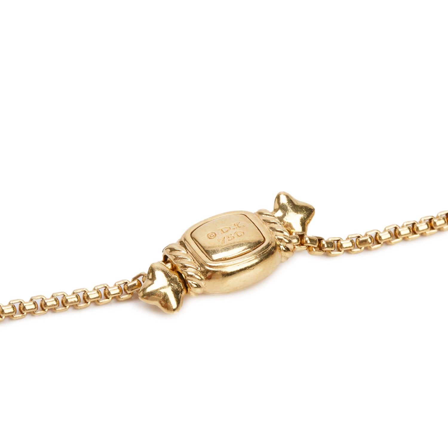David Yurman 18k Yellow Gold Diamond Continuance Pendant Necklace