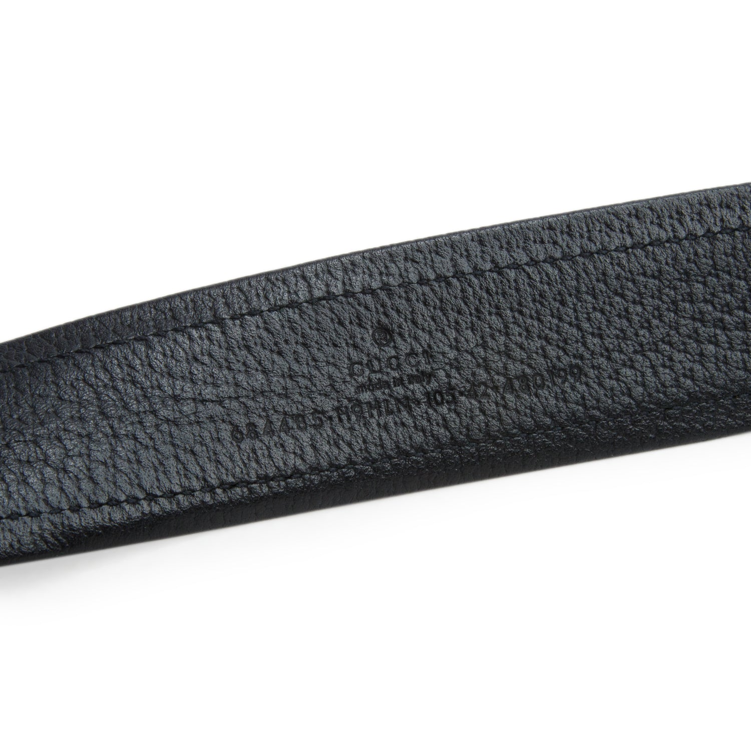 Gucci Black GG Nylon Black Calfskin Leather Belt 105 42