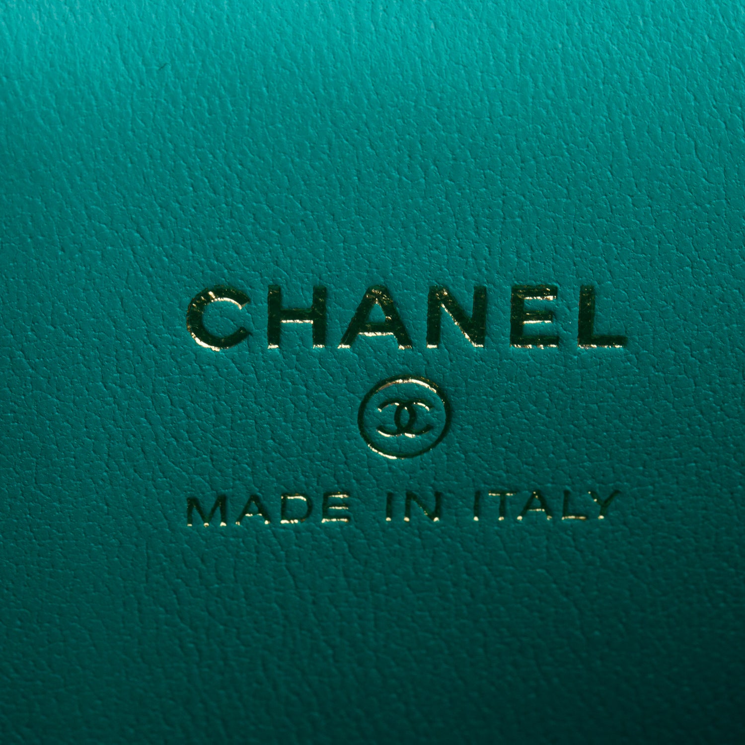 Chanel Green Caviar Leather Mini Heart Crush Vanity Case