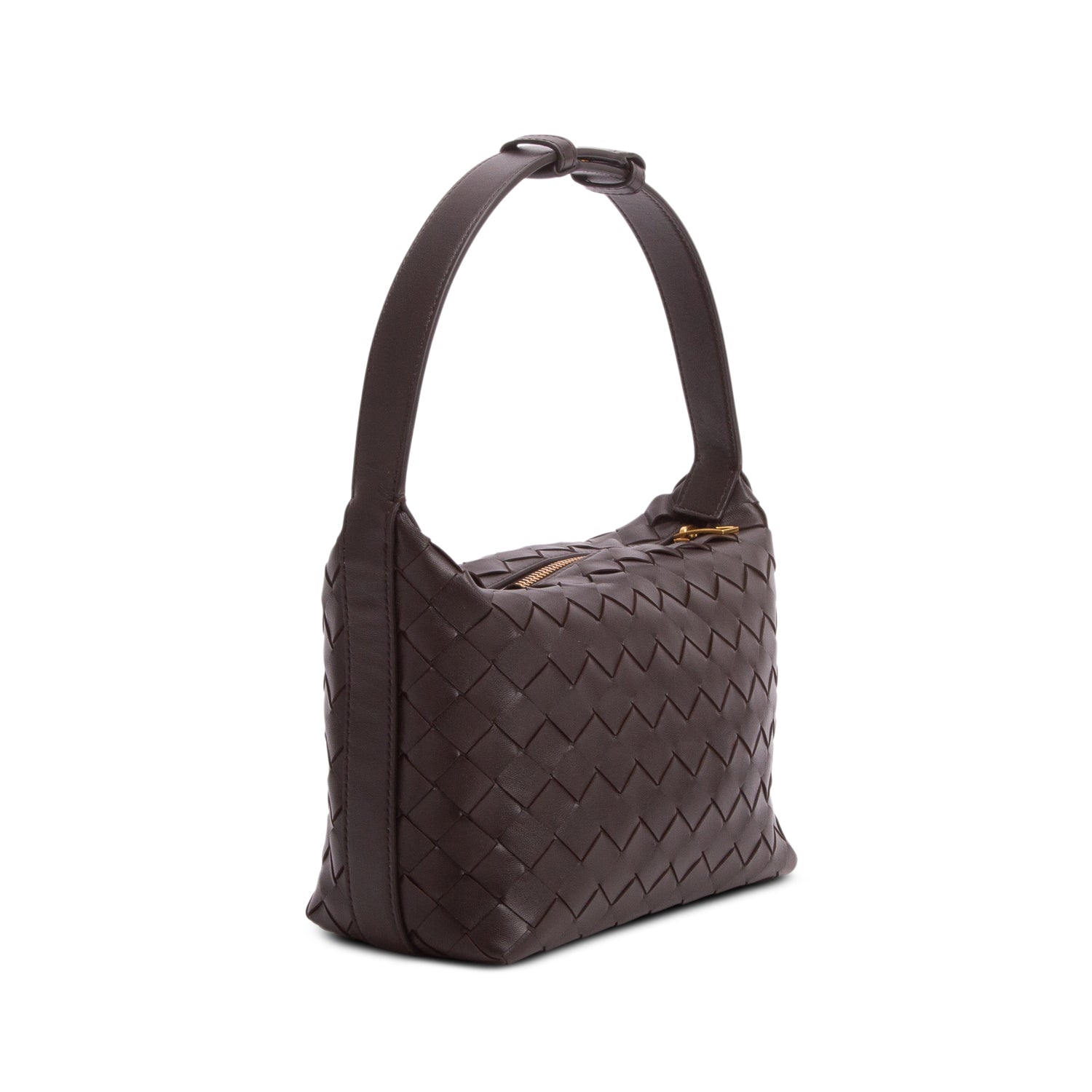 Bottega Veneta Brown Calfskin Nappa Intrecciato Mini Wallace w/ Box
