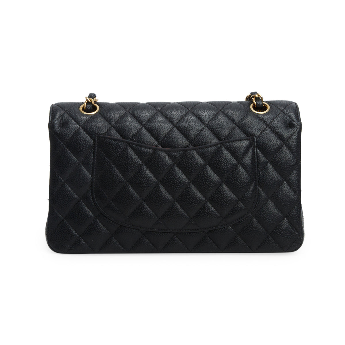 Chanel Black Caviar Quilted Medium Double Flap Bag w/ Authenticity Card & Receipt