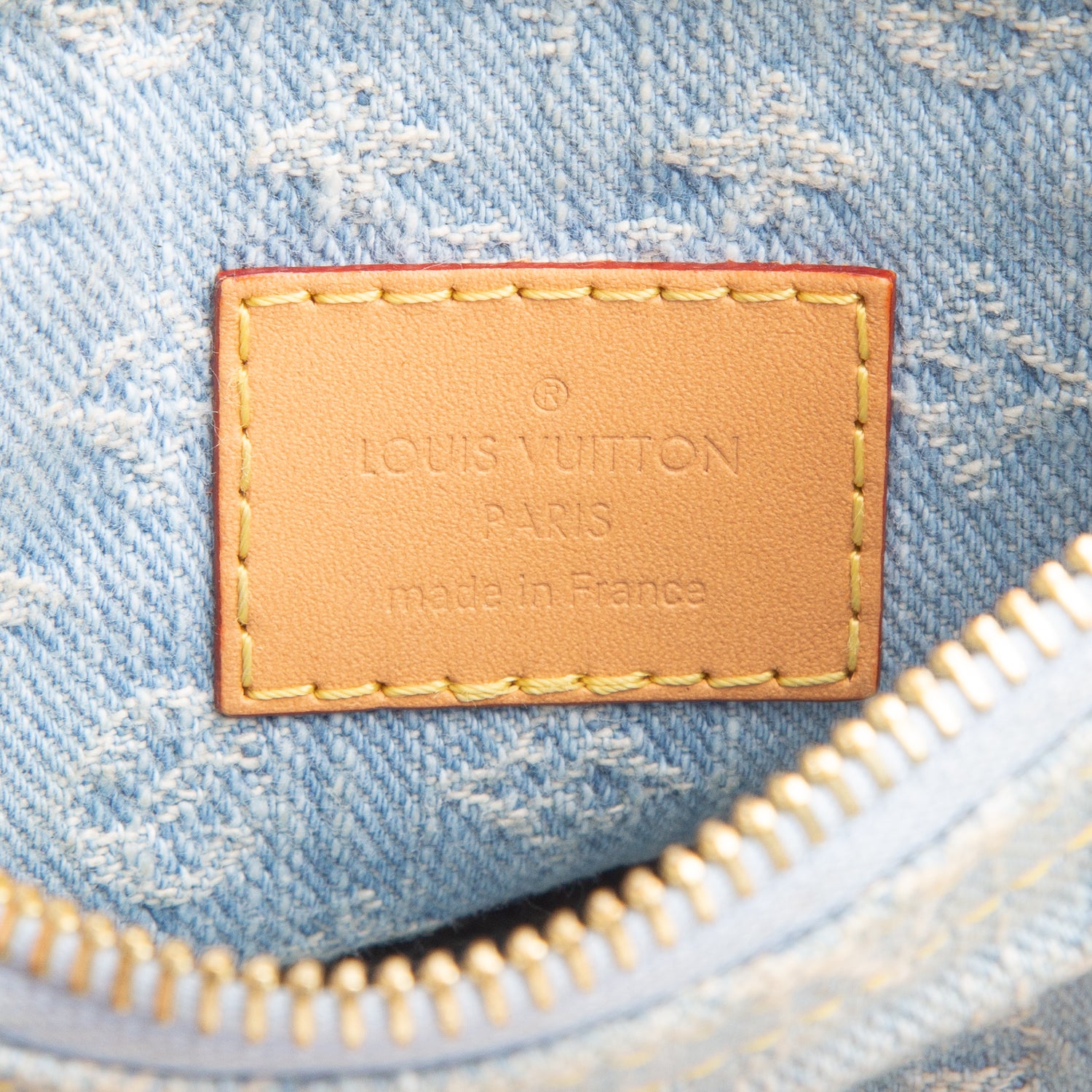 Louis Vuitton 2024 Blue Monogram Denim Nano Speedy w/ Box, Strap & Receipt