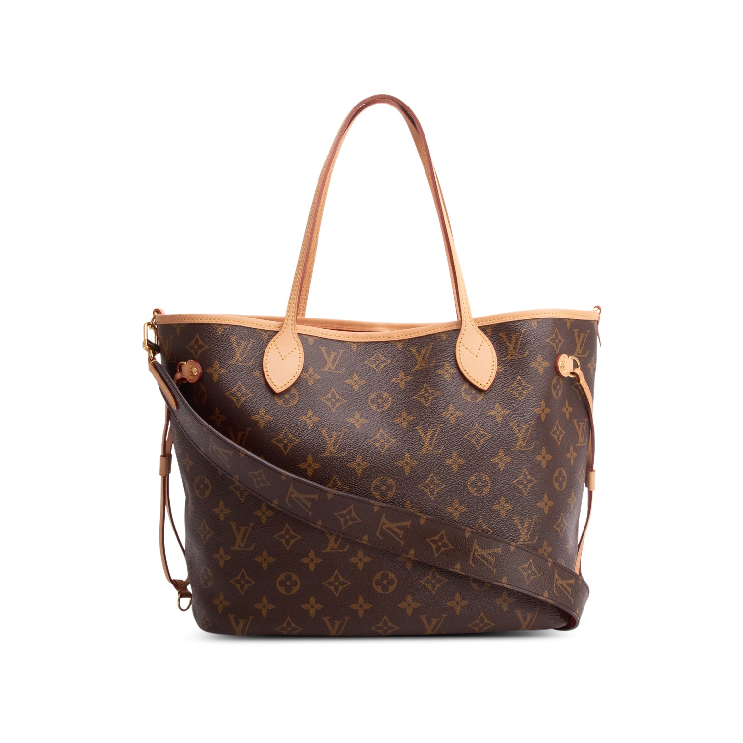 Louis Vuitton Monogram Neverfull Bandouliere Inside Out MM w/ Strap