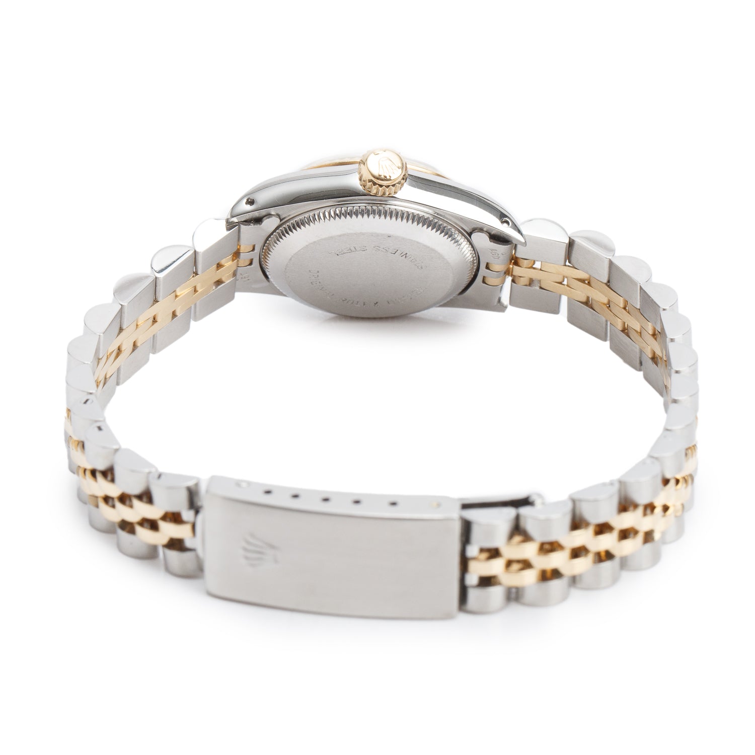 Rolex Stainless Steel & 18k Yellow Gold Oyster Perpetual 26 MM Watch Gold Dial 67193 w/ Box & Papers