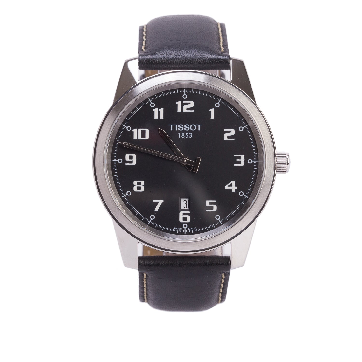 Tissot Stainless Steel Tradition 44 MM Quartz Watch Black Dial