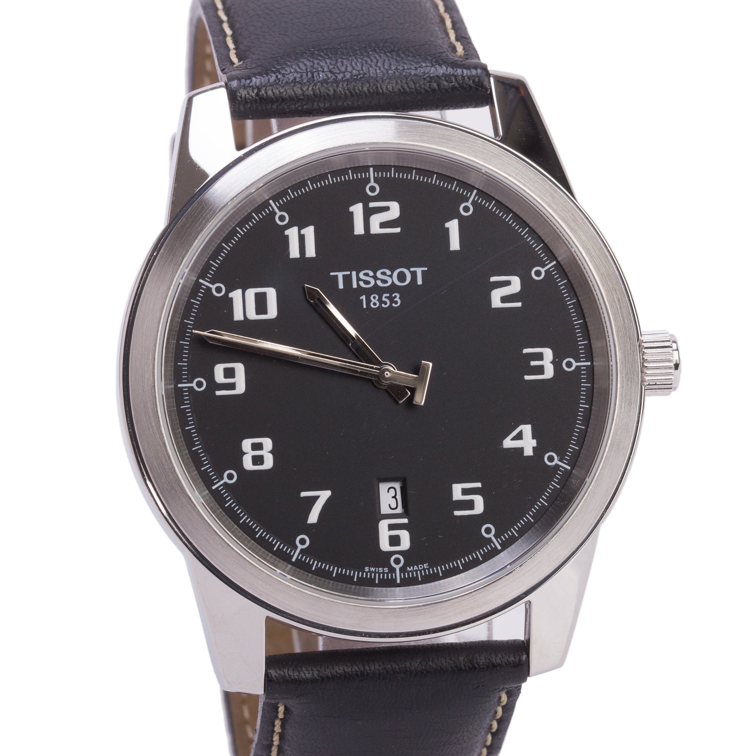 Tissot Stainless Steel Tradition 44 MM Quartz Watch Black Dial