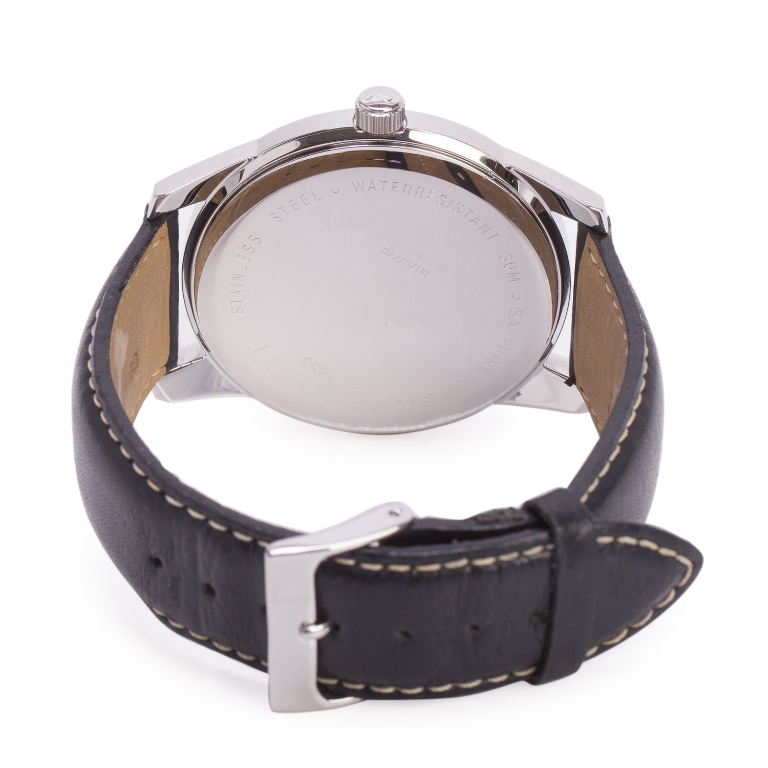 Tissot Stainless Steel Tradition 44 MM Quartz Watch Black Dial