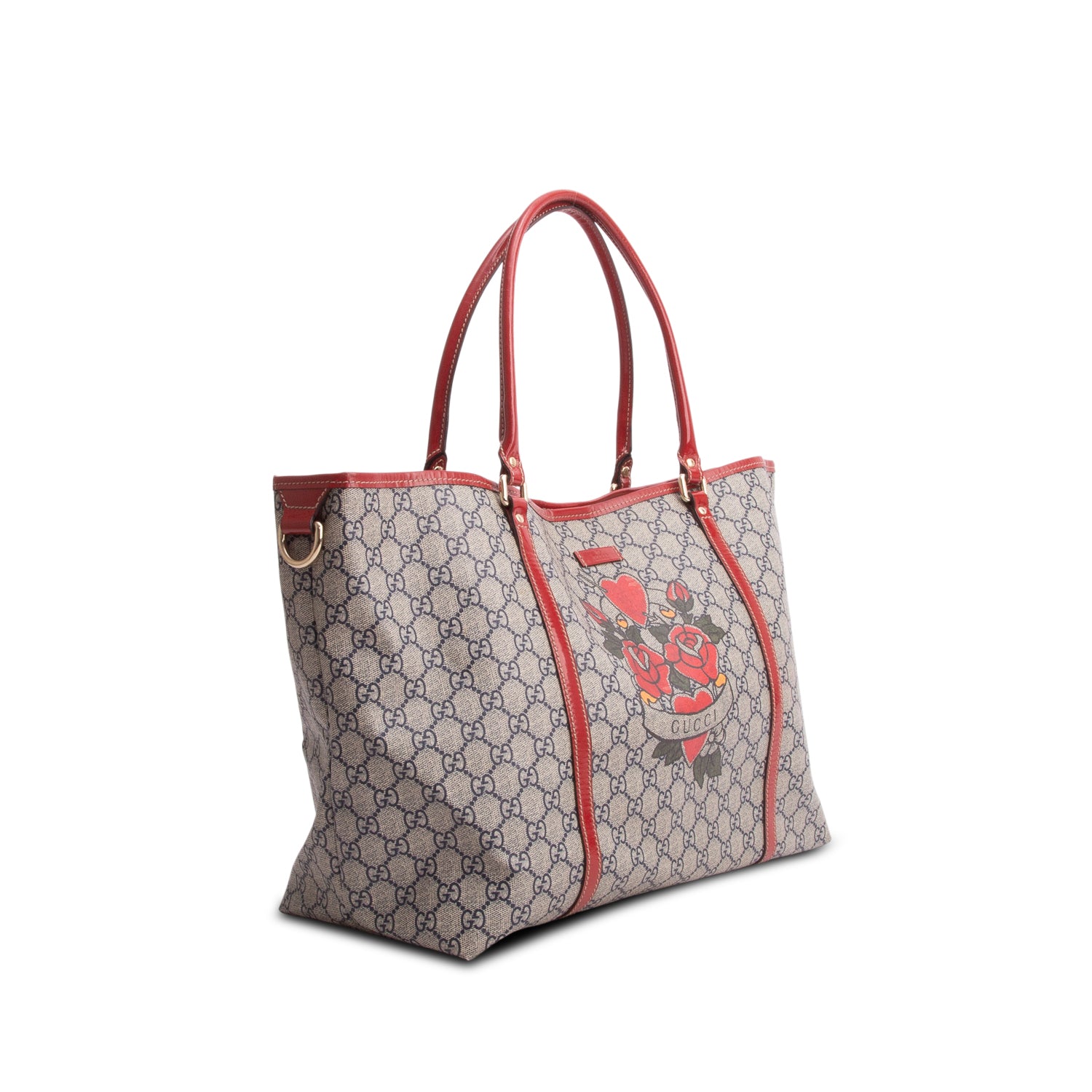 Gucci GG Plus Monogram Tattoo Heart Medium Joy Tote