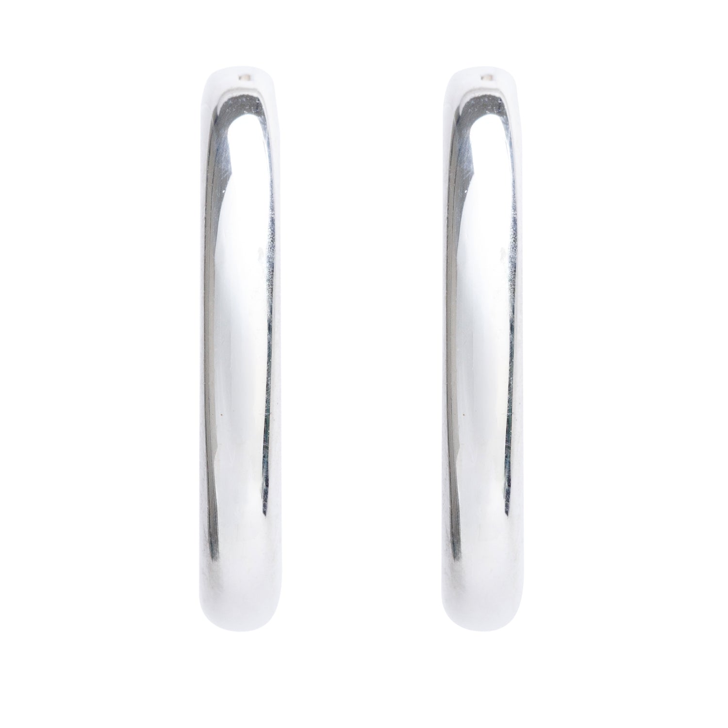 Tiffany & Co. Sterling Silver Small Cushion Square Hoop Earrings