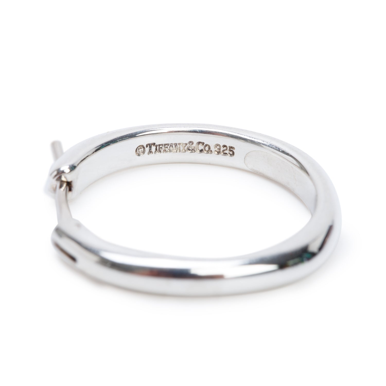 Tiffany & Co. Sterling Silver Small Cushion Square Hoop Earrings
