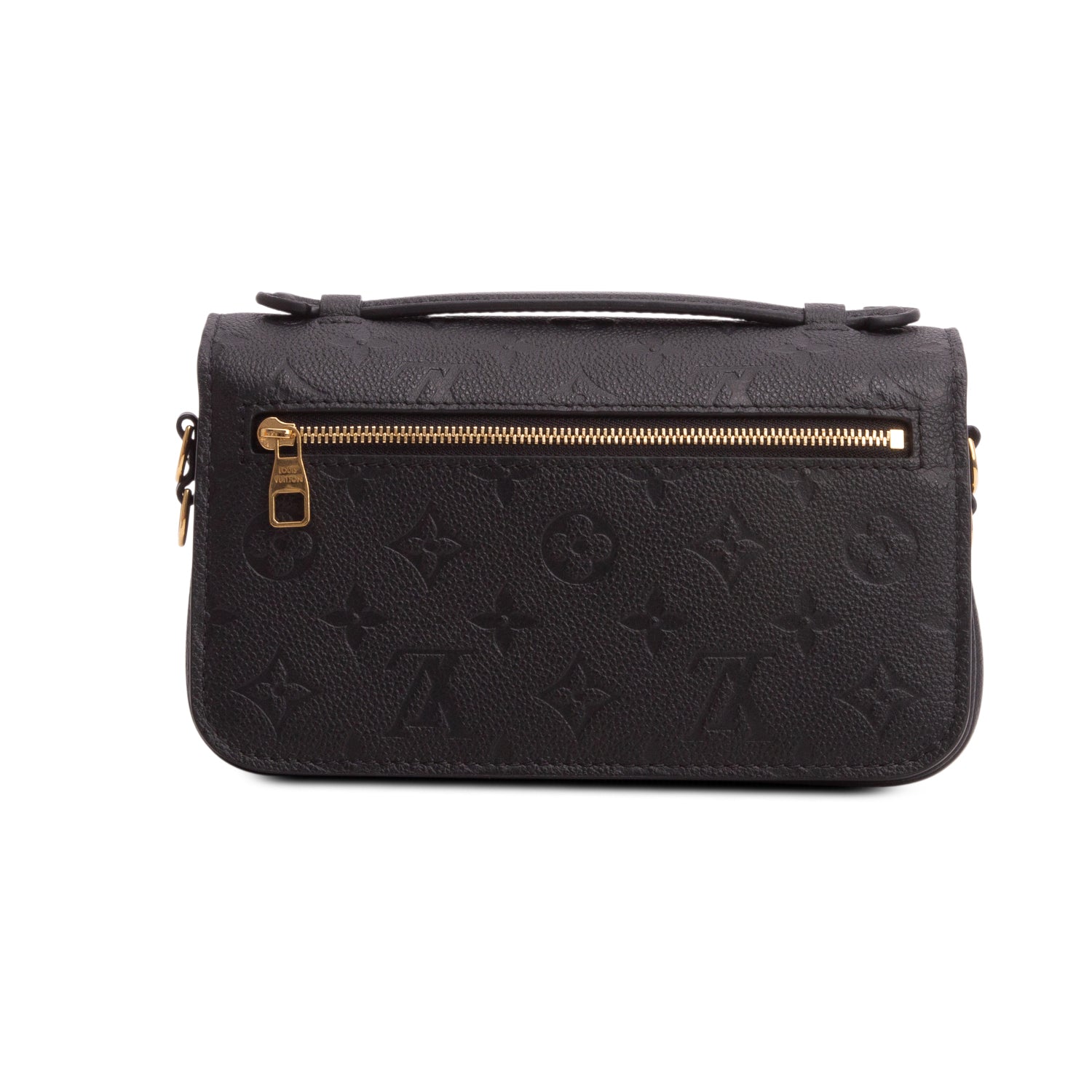 Louis Vuitton 2024 Black Monogram Empreinte East West Pochette Metis w/ Box, Strap & Receipt
