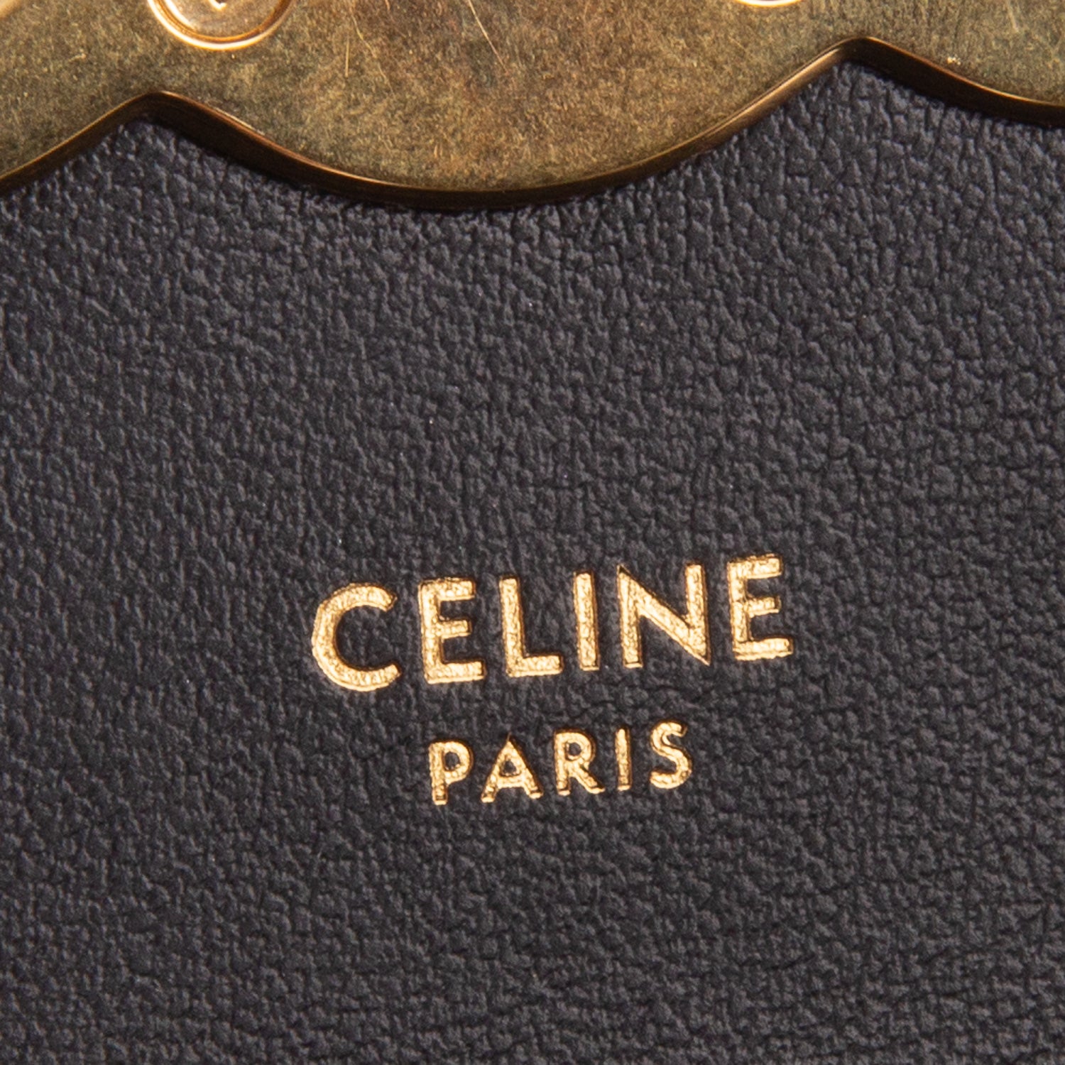 Celine 2022 Black Shiny Calfskin Mini Claude w/ Box & Strap