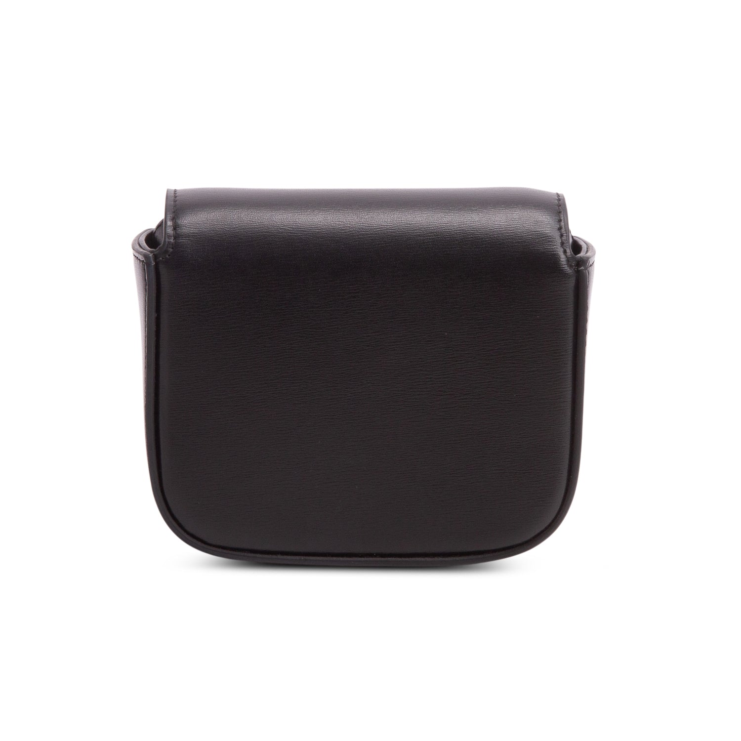 Celine 2022 Black Shiny Calfskin Mini Claude w/ Box & Strap