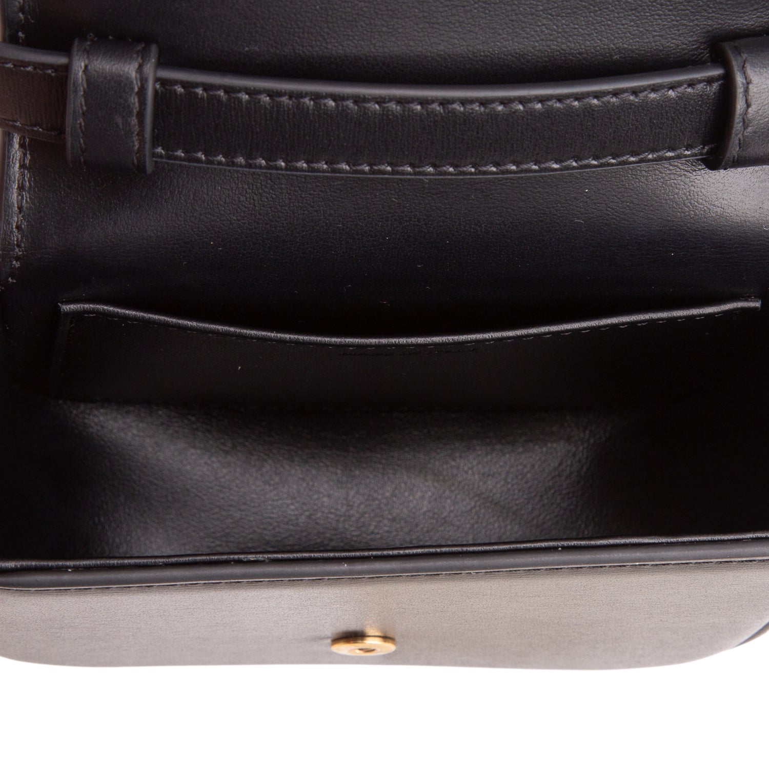 Celine 2022 Black Shiny Calfskin Mini Claude w/ Box & Strap