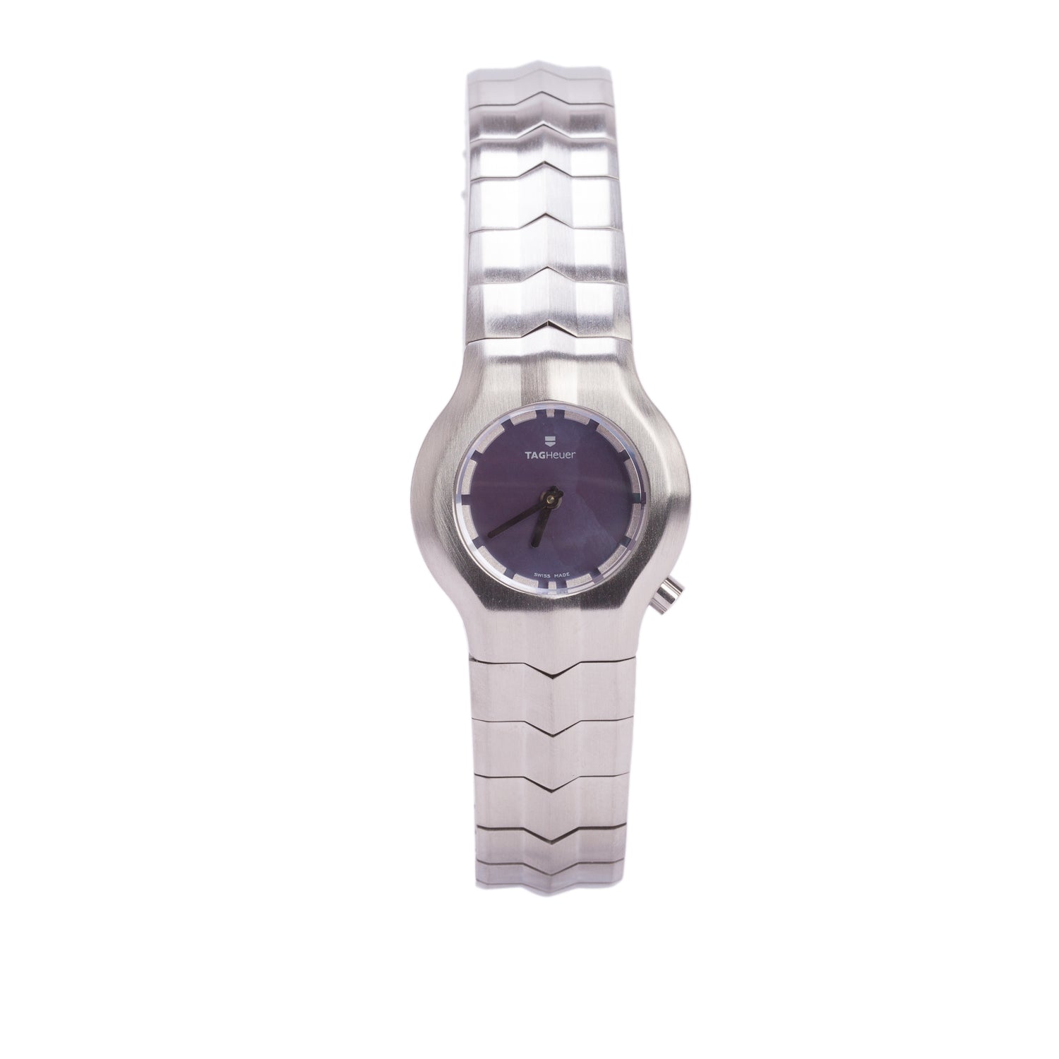 Tag Heuer Stainless Steel Alter Ego 25 MM Watch Blue Mother of Pearl Dial WP1410